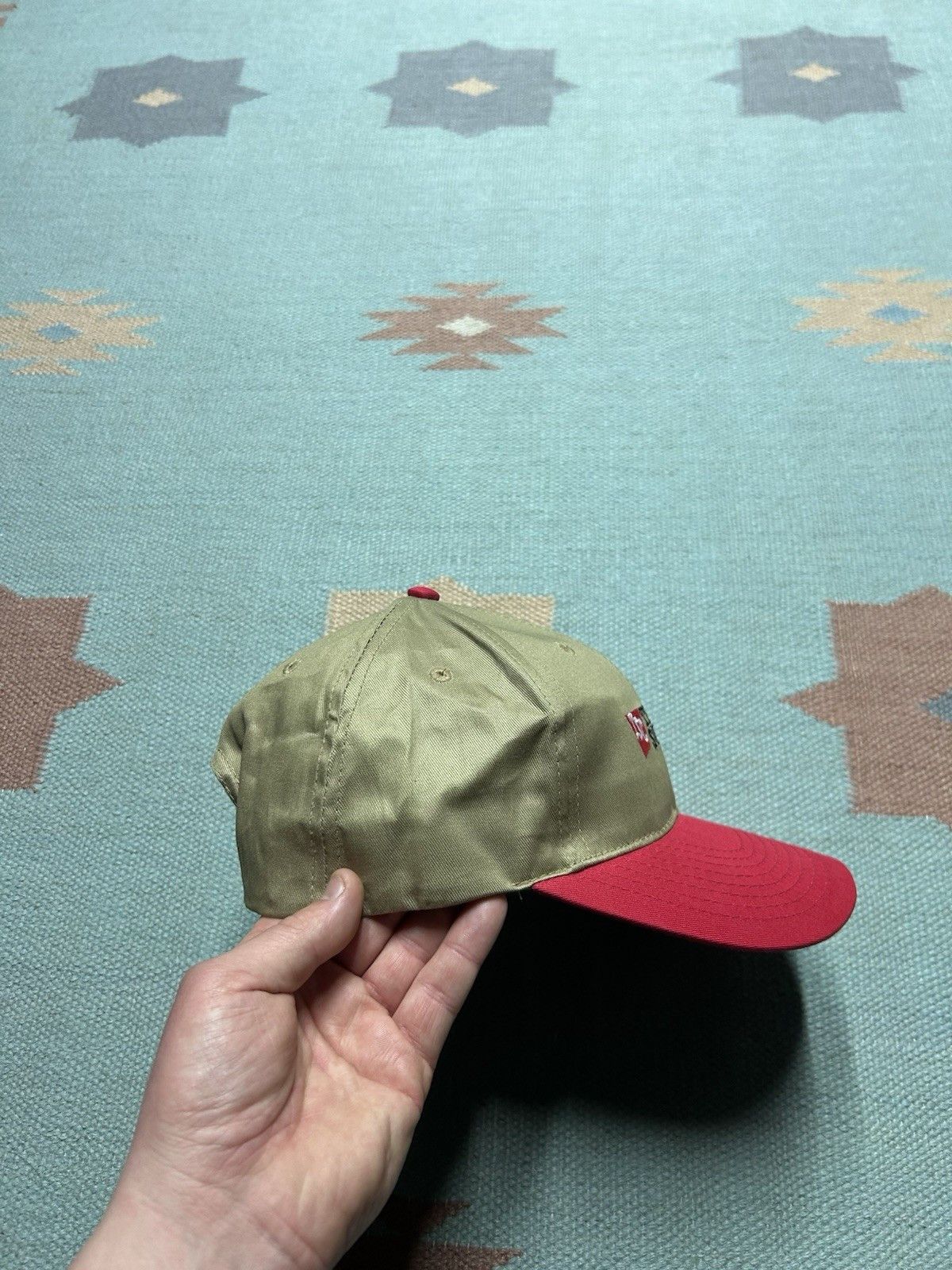 Vintage Tractor supply co snapback hat embroidered logo farm tan red Size ONE SIZE - 8 Thumbnail
