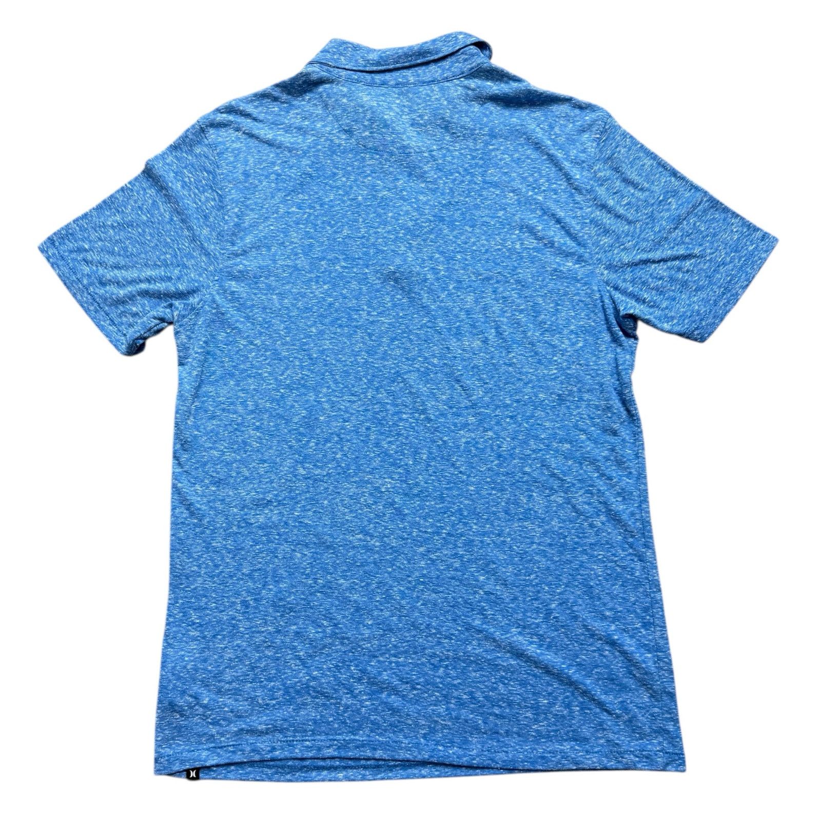 Hurley Mens M Hurley Heather Blue Short Sleeve Button Up Polo Shirt Size US M / EU 48-50 / 2 - 4 Thumbnail
