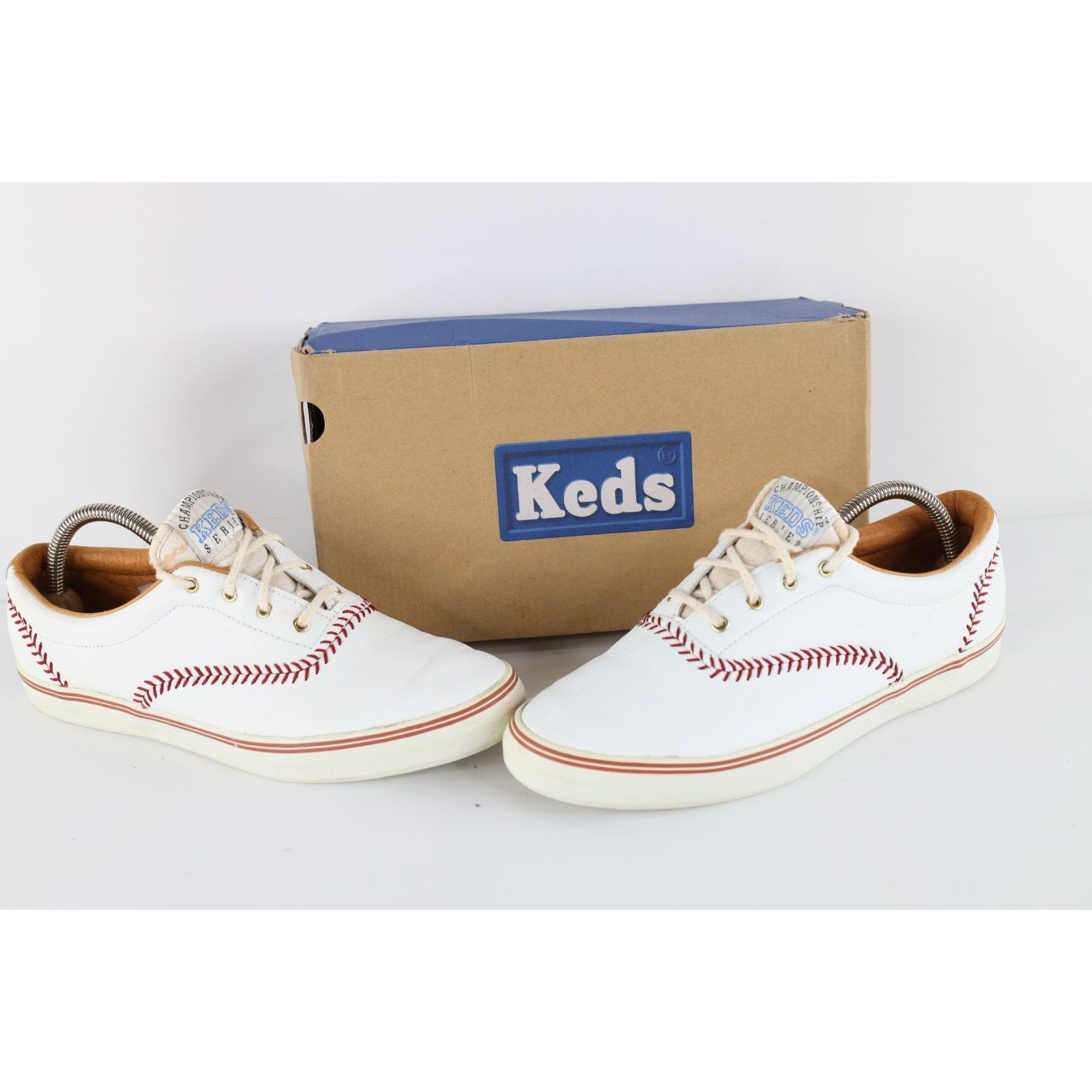 Keds Vintage 90s Keds Distressed Leather Baseball Sneakers Shoes Size US 10 / IT 40 - 1 Thumbnail