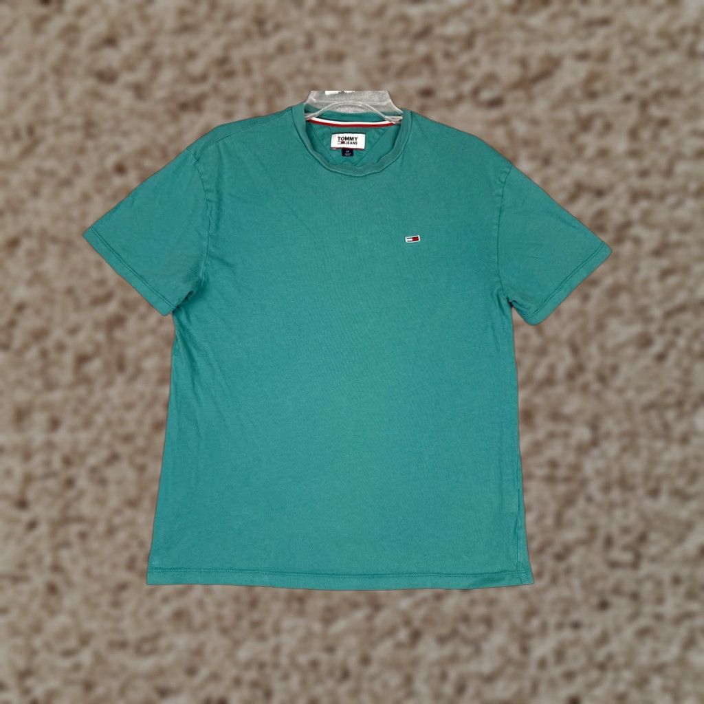 Tommy Hilfiger Tommy Hilfiger Jeans Shirt Adult Small Blue Short Sleeve Crew Neck 100% Cotton Size US S / EU 44-46 / 1 - 1 Thumbnail