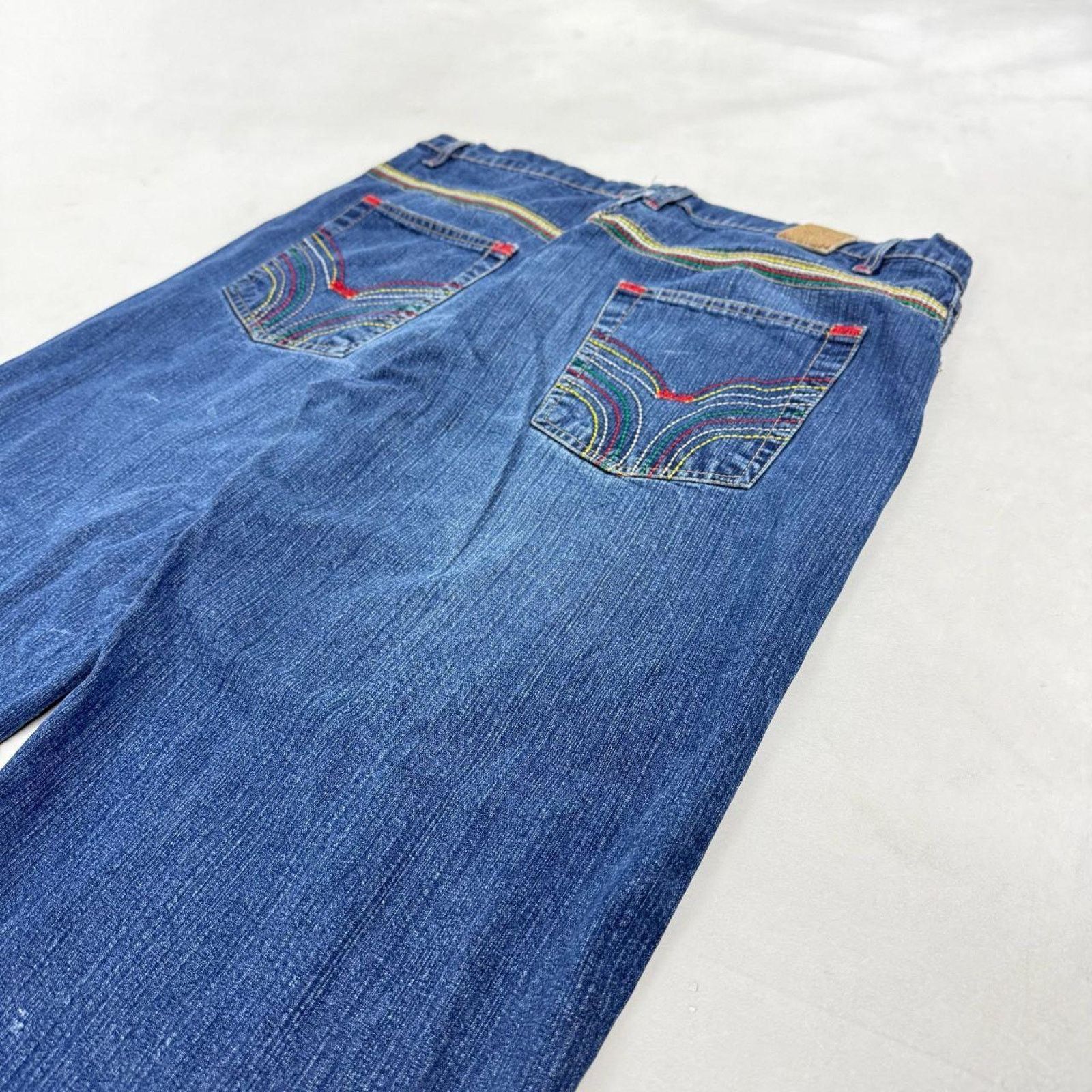 Ecko Unltd. × JNCO × Vintage Vintage y2k embroidered skater baggy wide leg faded jeans Size US 38 / EU 54 - 2 Thumbnail