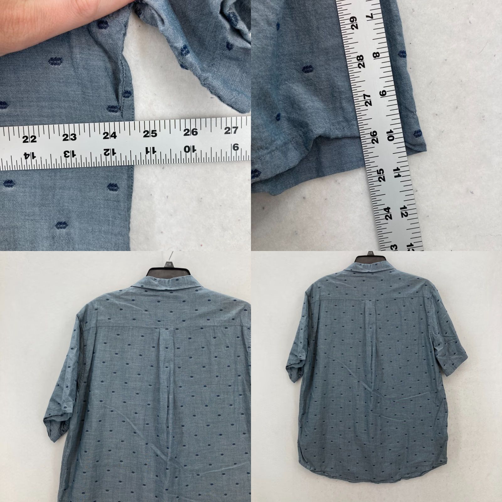Katin Katin Button Up Short Sleeve Shirt 2XL Blue Dots Surf Preppy Casual Nautical Shirt Size US XXL / EU 58 / 5 - 8 Thumbnail