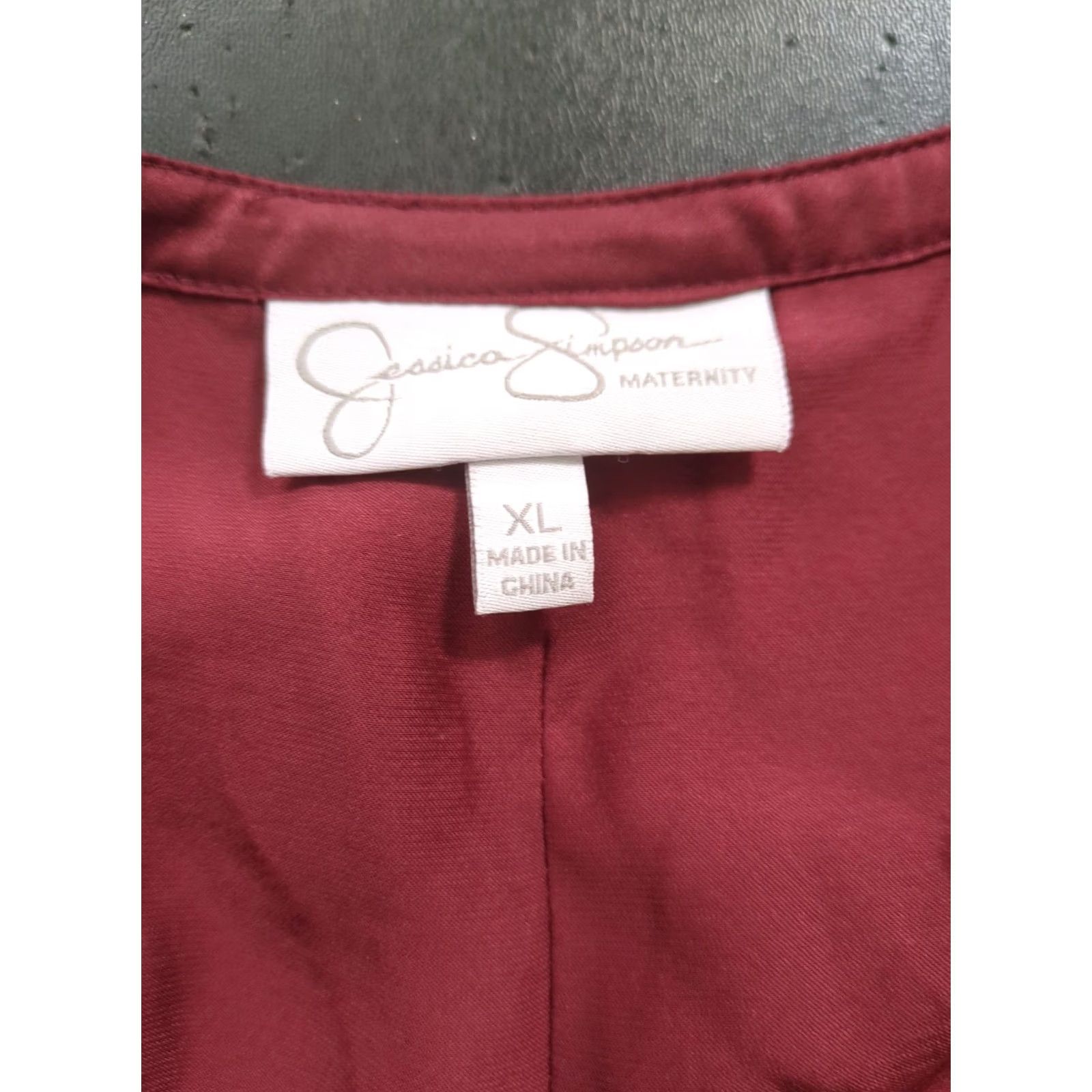 Jessica Simpson Jessica Simpson Maternity Blouse womens XL Red Long Sleeve Open Ruffle Polyester Shirt Size XL / US 12-14 / IT 48-50 - 3 Thumbnail