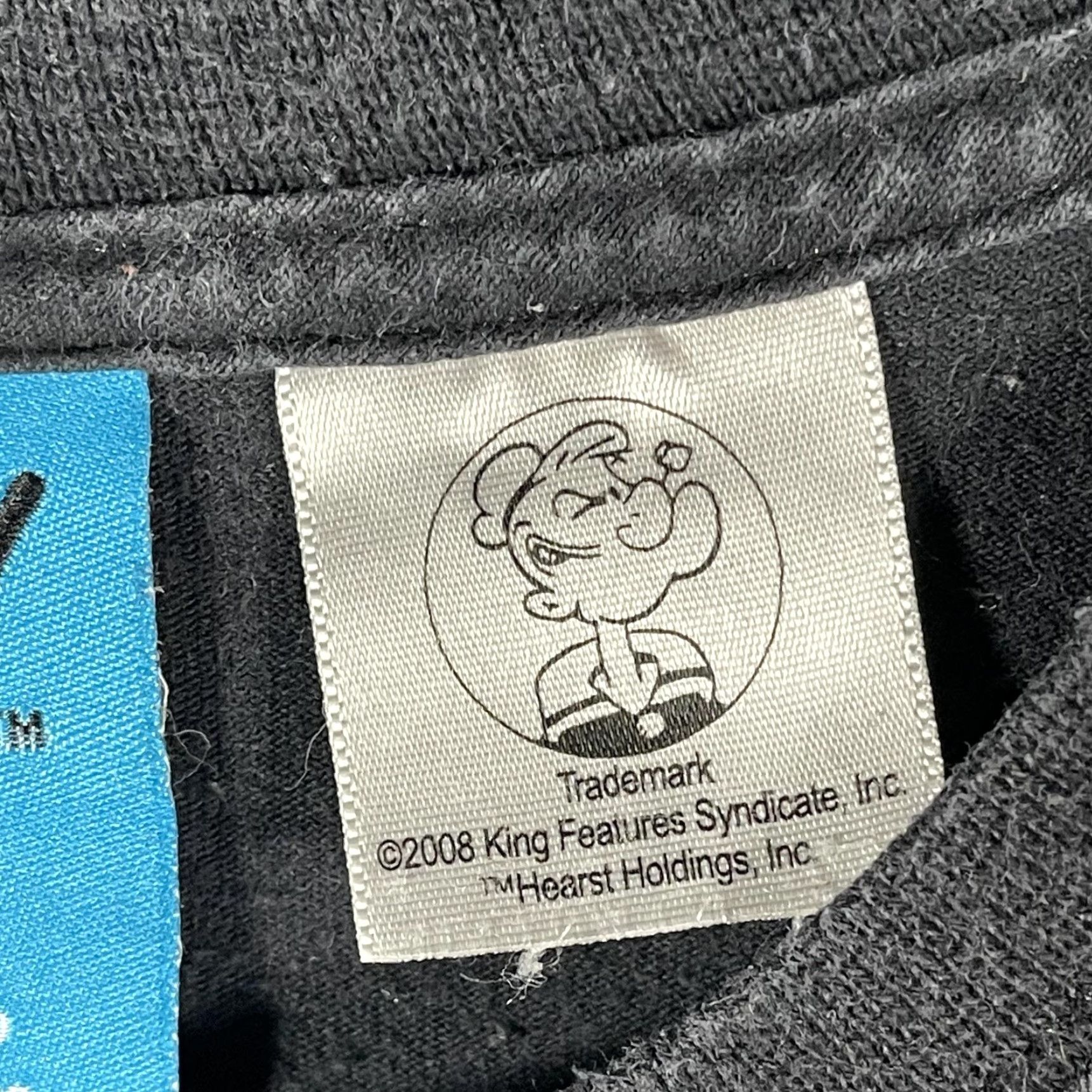 Vintage Wckd Popeye Shirt Mens Large Black Strong to the Finish Wings Gold Y2k Tee 2008 Size US L / EU 52-54 / 3 - 6 Thumbnail