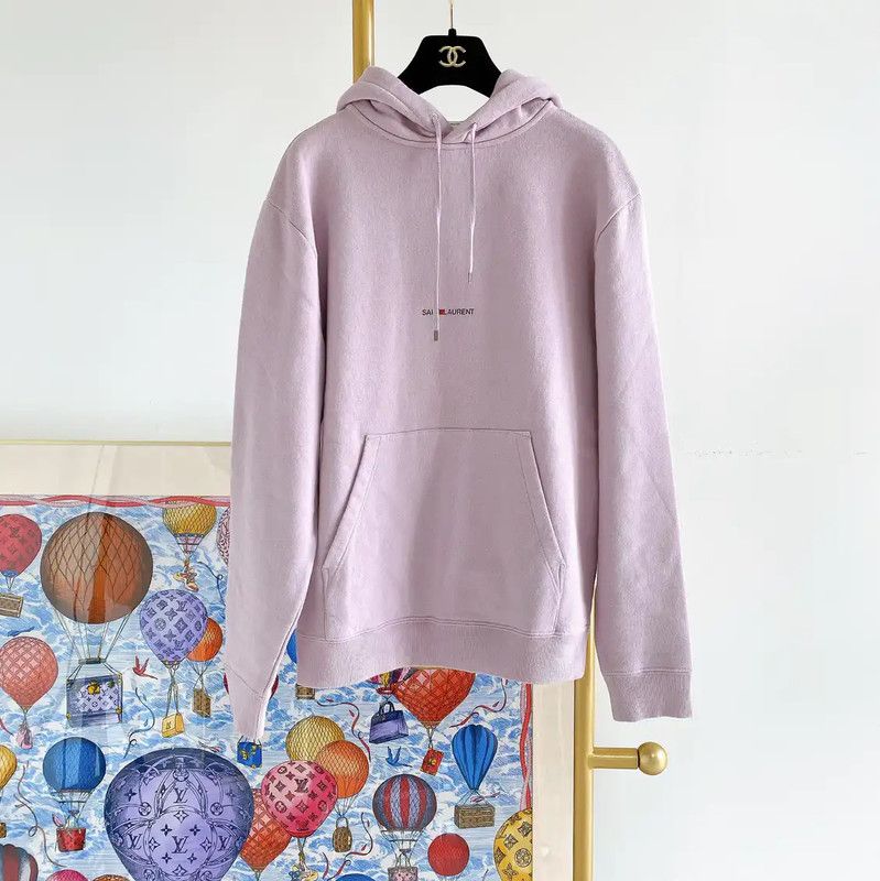 Yves Saint Laurent YSL Light Purple Women's Hoodie for Spring 0089 Size S / US 4 / IT 40 - 1 Thumbnail