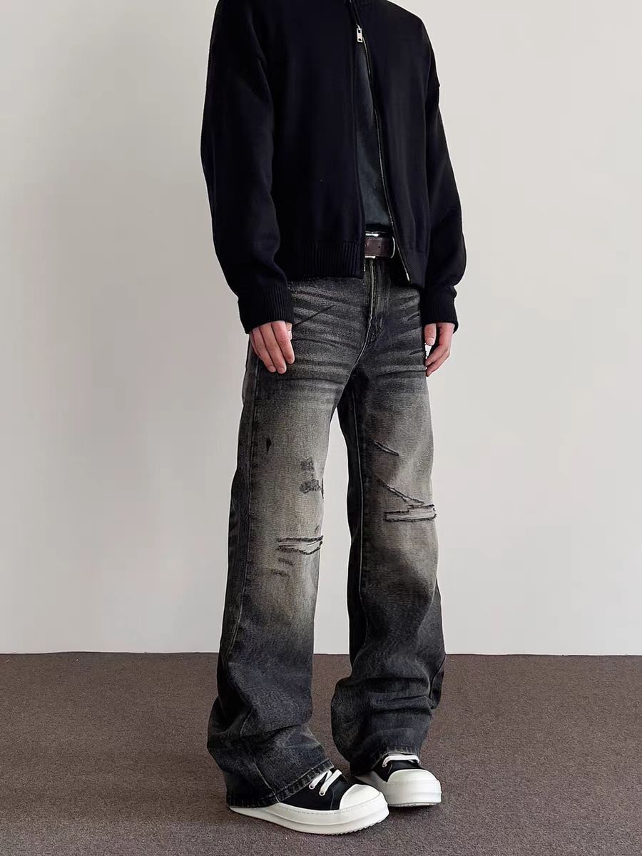 Japanese Brand × Jean High Street Vintage Ripped Black Jeans Size US 34 / EU 50 - 3 Thumbnail