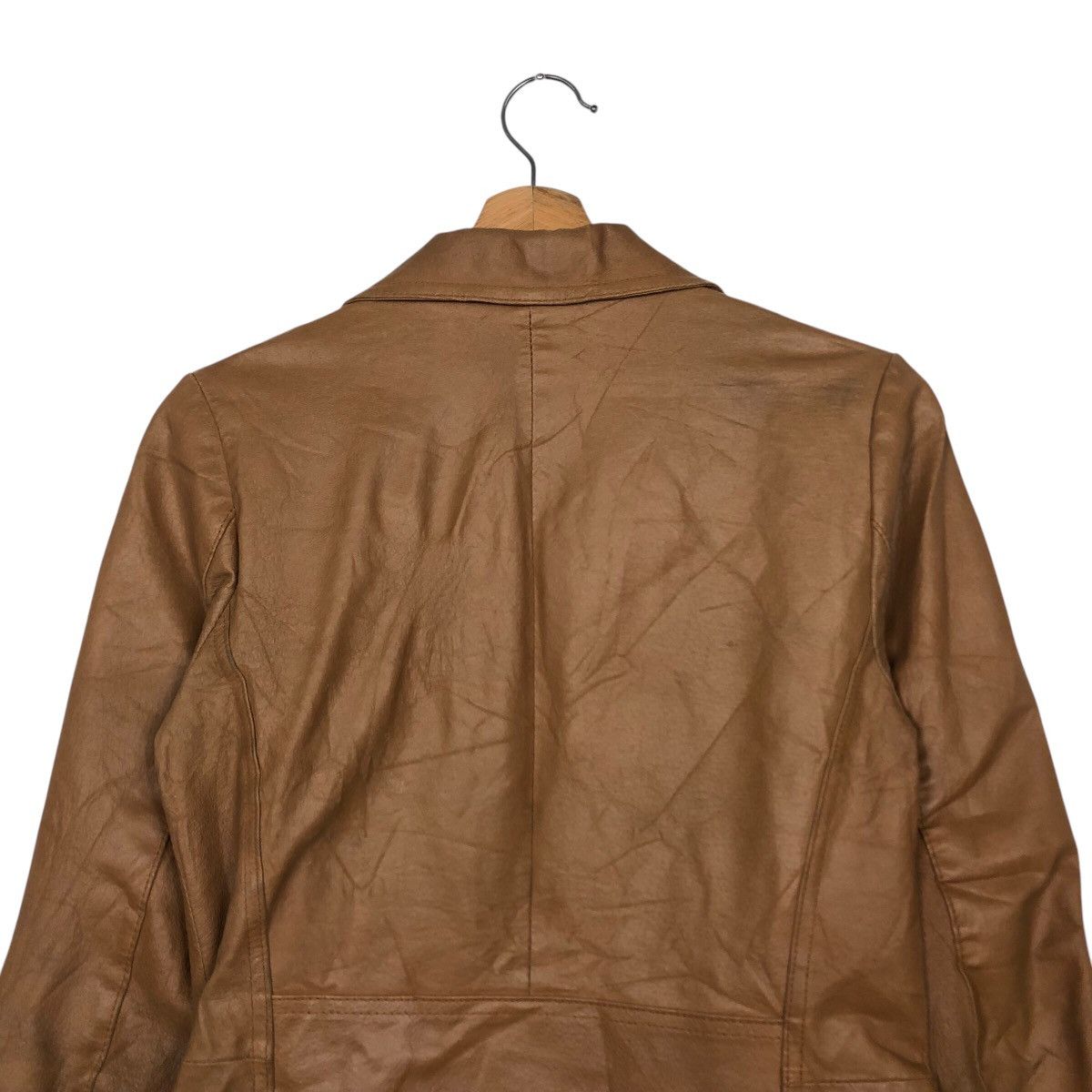 Japanese Brand 📌Vintage Cropped Button Leather Jacket Ined Yohji Yamamoto Size US M / EU 48-50 / 2 - 10 Thumbnail