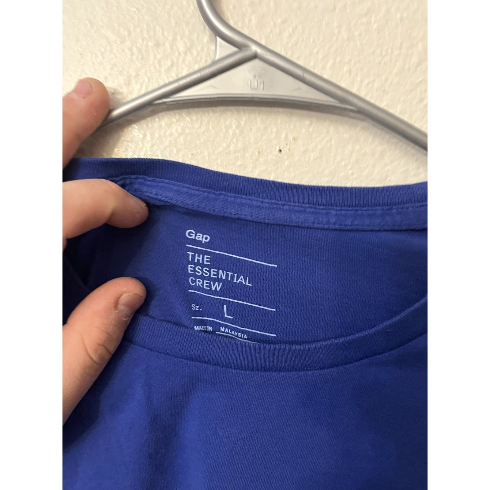 Gap Gap Men’s Short Sleeve T-Shirt Large Blue Crew Neck Basic Tee Cotton” Size US L / EU 52-54 / 3 - 2 Thumbnail