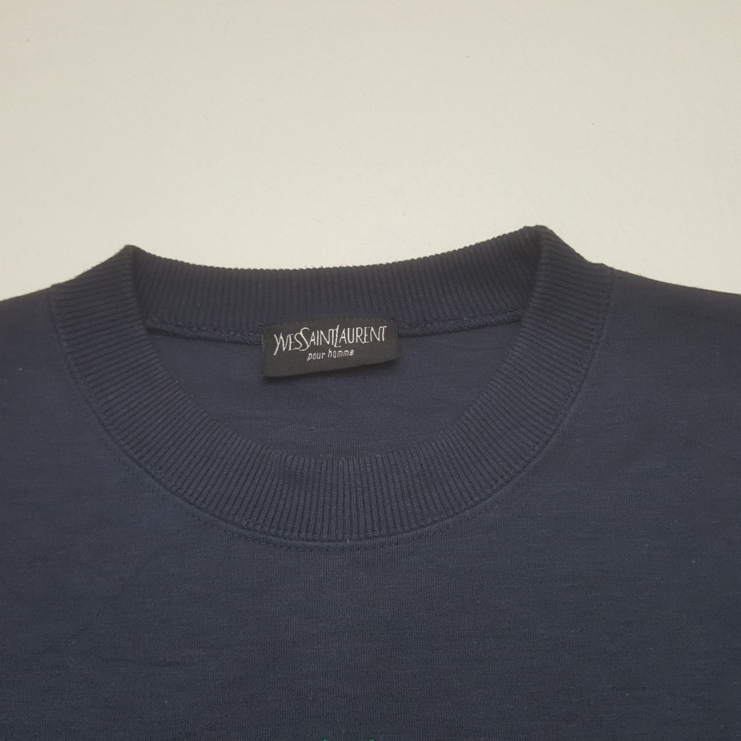 Yves Saint Laurent Vintage Yves Saint Laurent Center Logo YSL Sweatshirt C316N4 Size US L / EU 52-54 / 3 - 4 Thumbnail