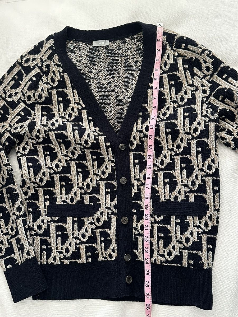 Dior Dior Oblique Logo All-Over Wool Cardigan Size US M / EU 48-50 / 2 - 8 Thumbnail