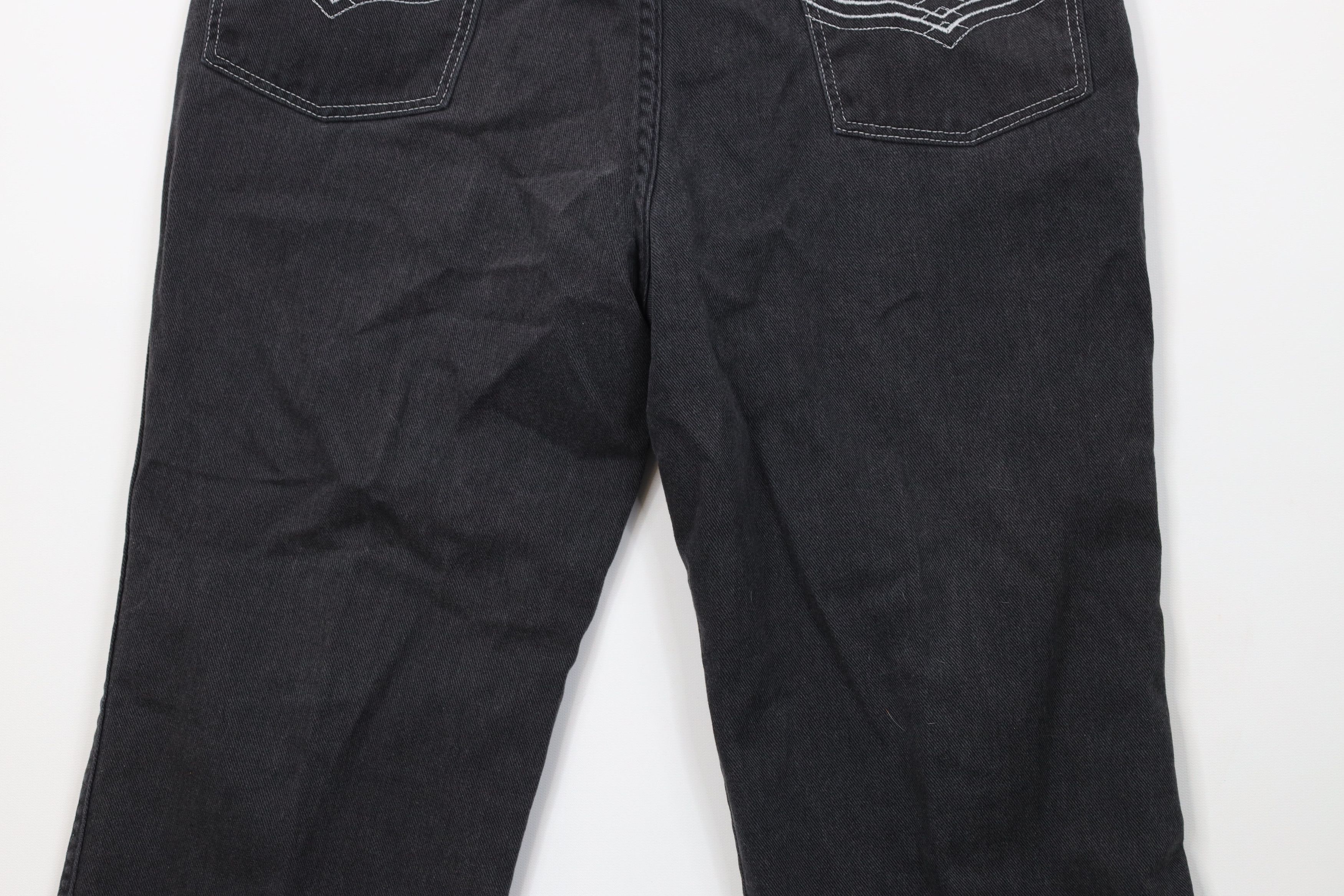 Vintage Vintage 70s Streetwear Wide Leg Denim Jeans Black USA Size US 34 / EU 50 - 10 Thumbnail