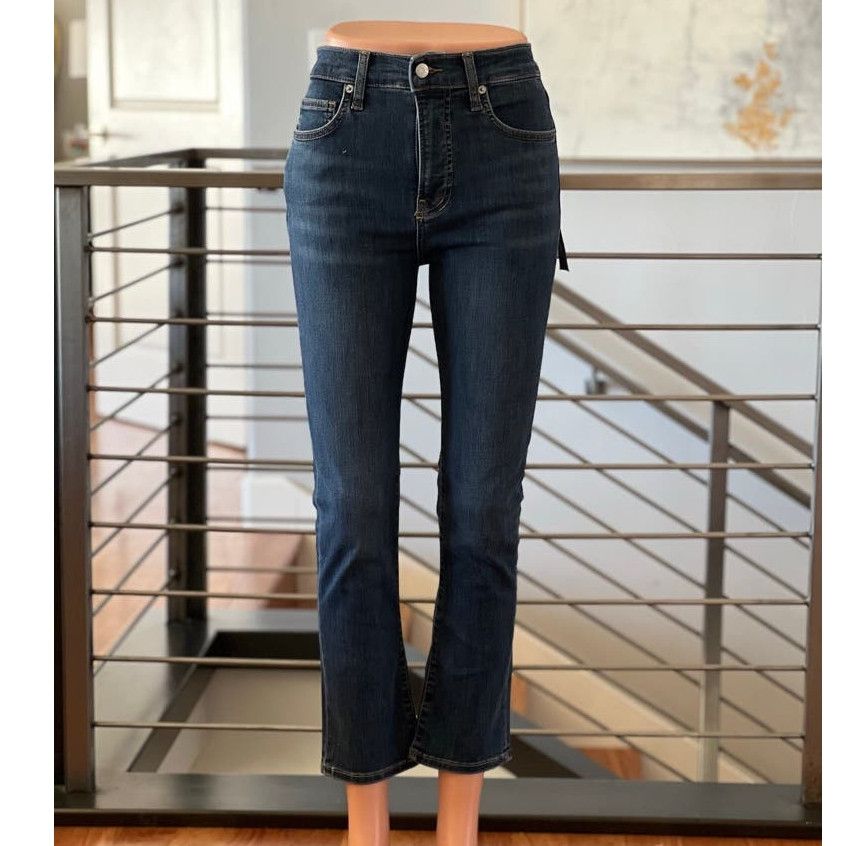 image of Veronica Beard Carly Kick Flare Jeans In Zion in Blue, Women's (Size 26)