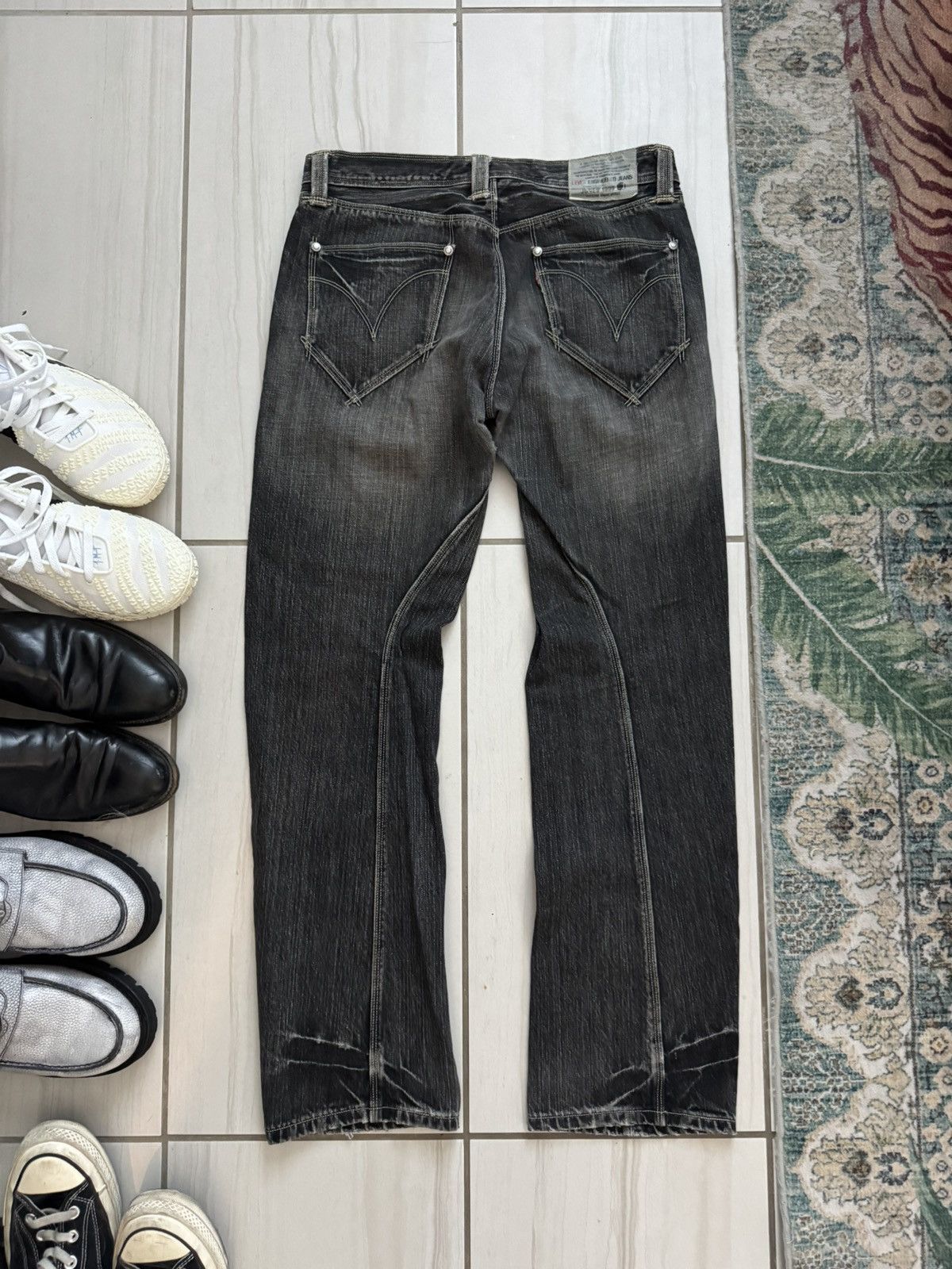 Levi's 1999 Levis Engineered Black Washed Denim Size US 31 - 2 Thumbnail