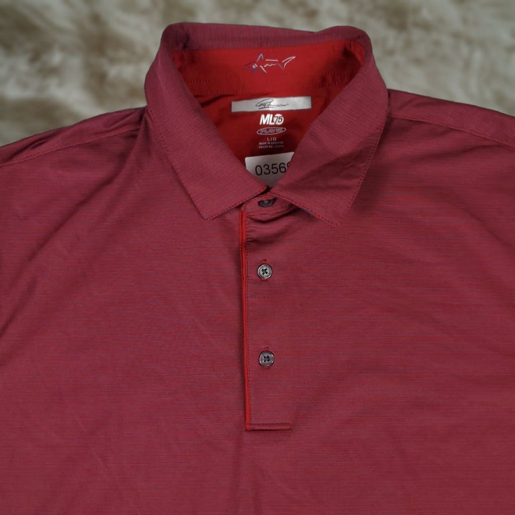 Vintage Greg Norman Polo Shirt Mens L Red Polo Shirt Mens Red Golf Casual Short Sleeve Size US L / EU 52-54 / 3 - 1 Thumbnail