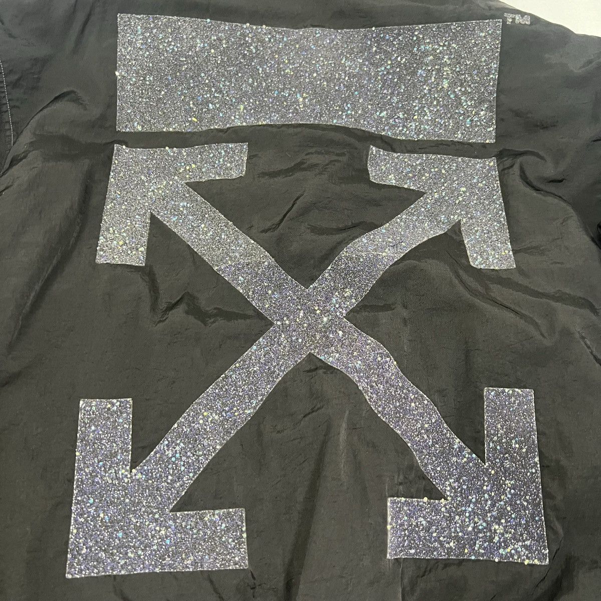 Off-White OFF-WHITE GLITTER ARROW LOGO BOMBER JACKET Size US M / EU 48-50 / 2 - 2 Thumbnail
