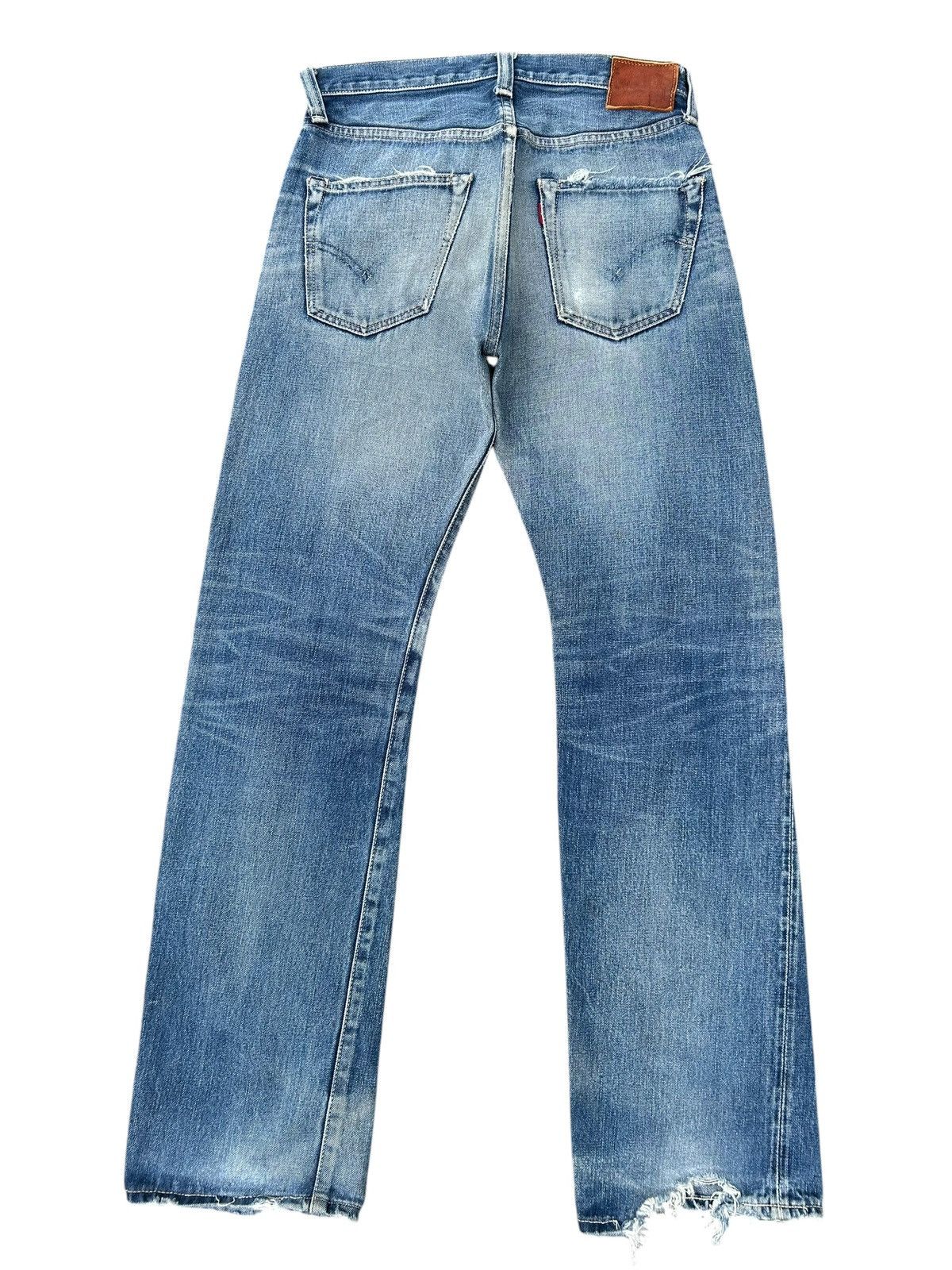 Kapital Vintage Levis Big E Selvedge Thrashed Denim Jeans Size US 30 / EU 46 - 4 Thumbnail