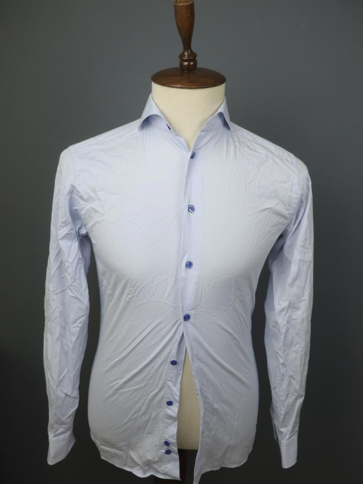 Eton Eton Blue 100% Cotton Collared Dress Shirt Size 37 Size 38R - 1 Thumbnail