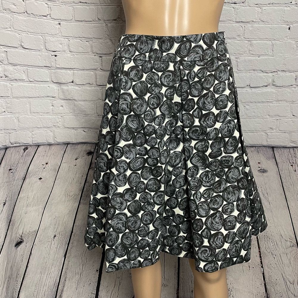 Zara Zara Gray Stones Pattern Cotton Pleated Skirt Size S Made i Size 27" / US 4 / IT 40 - 1 Thumbnail