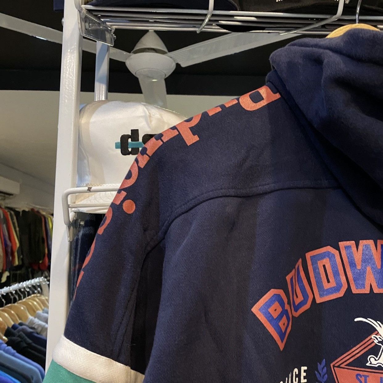 Budweiser VINTAGE 90s Budweiser Big Logo Spellout Hoodie Size US M / EU 48-50 / 2 - 7 Thumbnail