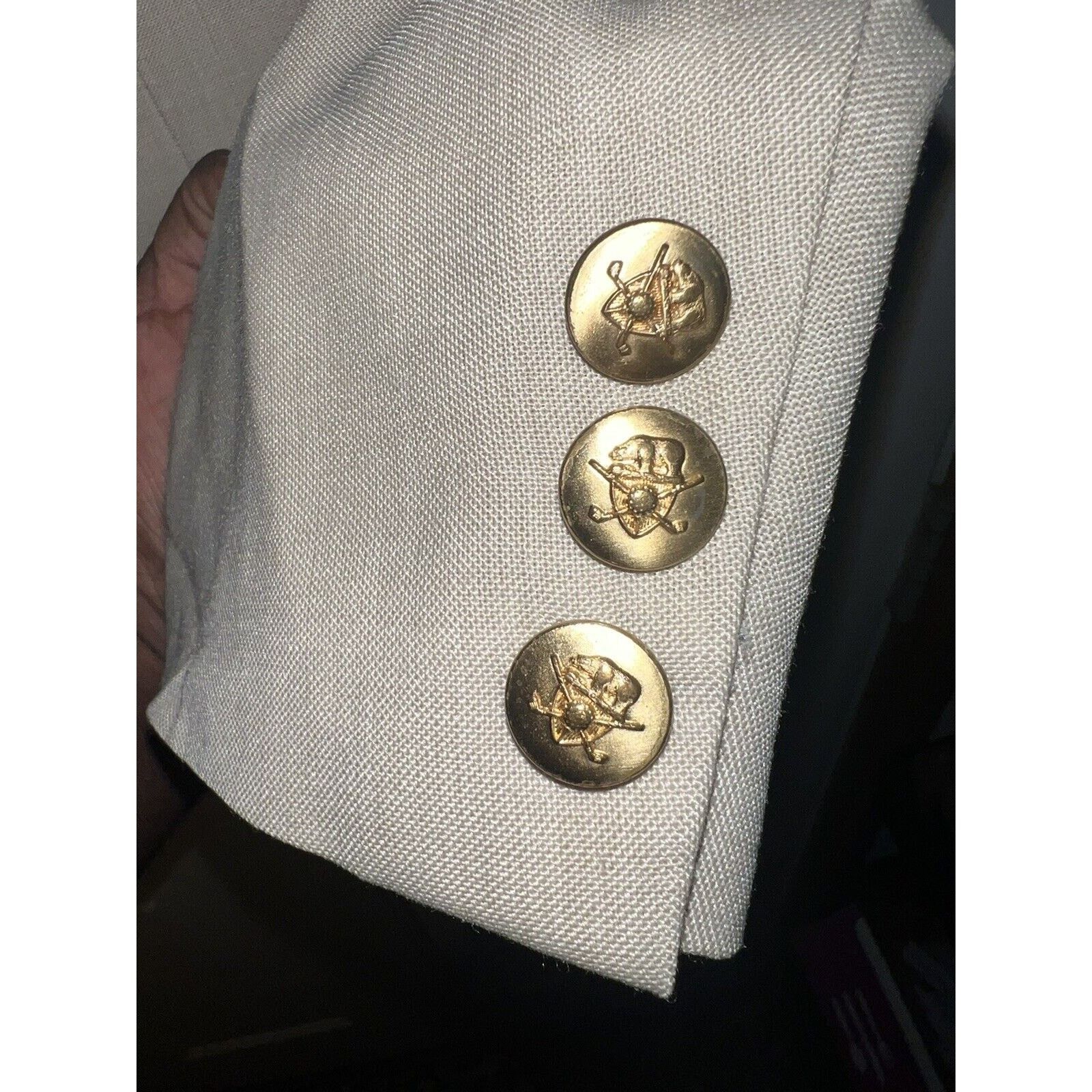 Hart Schaffner Marx Hart Schaffner Marx Sport Coat Beige Jack Nicklaus Blazer44R Size 44R - 4 Thumbnail