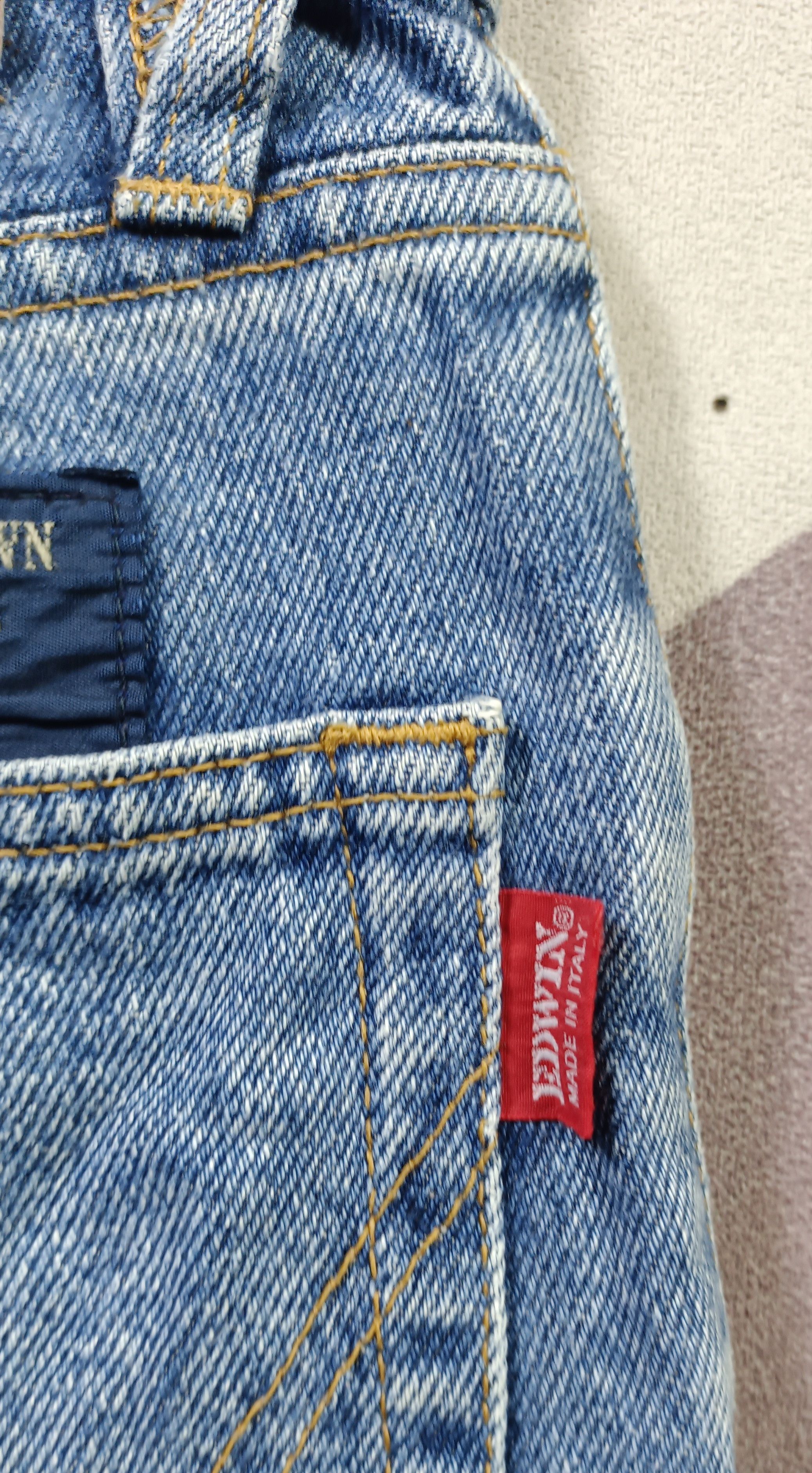 Edwin × Vintage Vintage💥 EDWIN made in Italy Distressed Jeans Size US 27 - 14 Thumbnail
