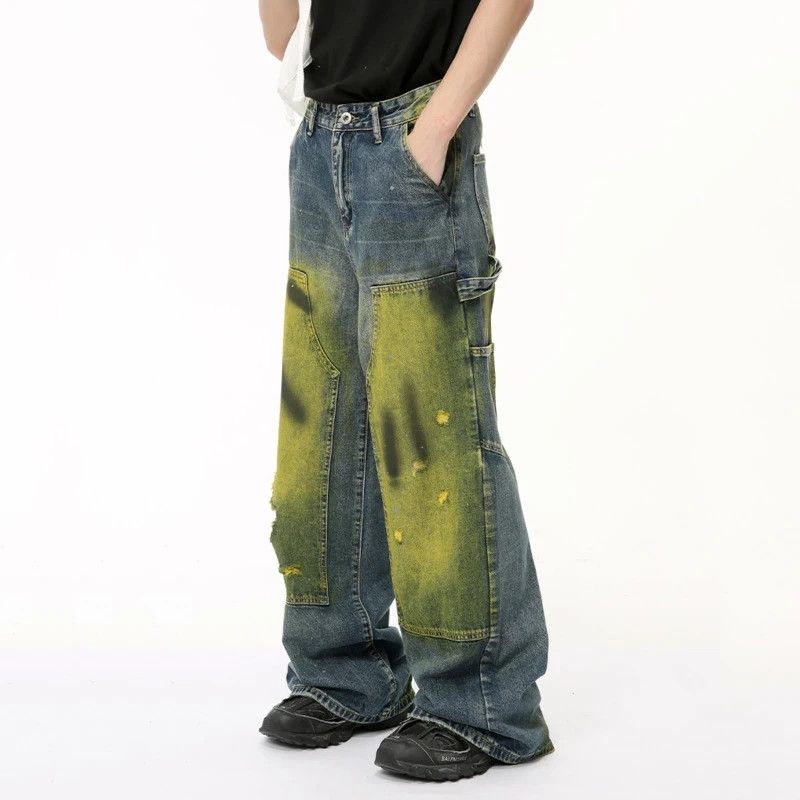 Japanese Brand × Vintage Hole Casual Jeans Pants Patchwork Size US 33 - 4 Thumbnail