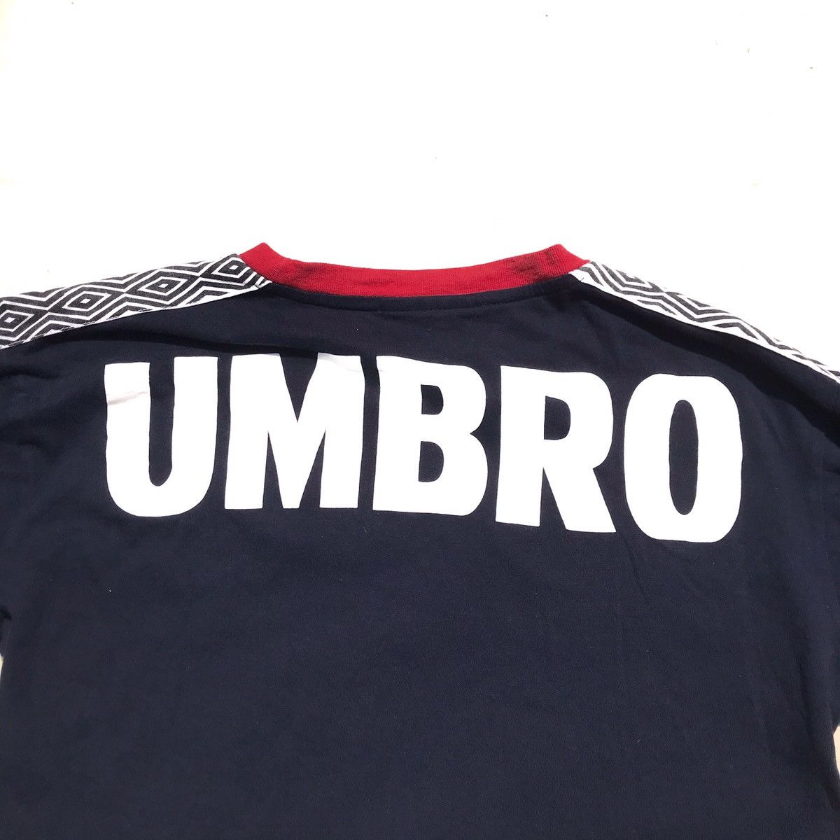Umbro Umbro Ringer Taped Track Tshirt navy blue tee sportswear Size US M / EU 48-50 / 2 - 7 Thumbnail