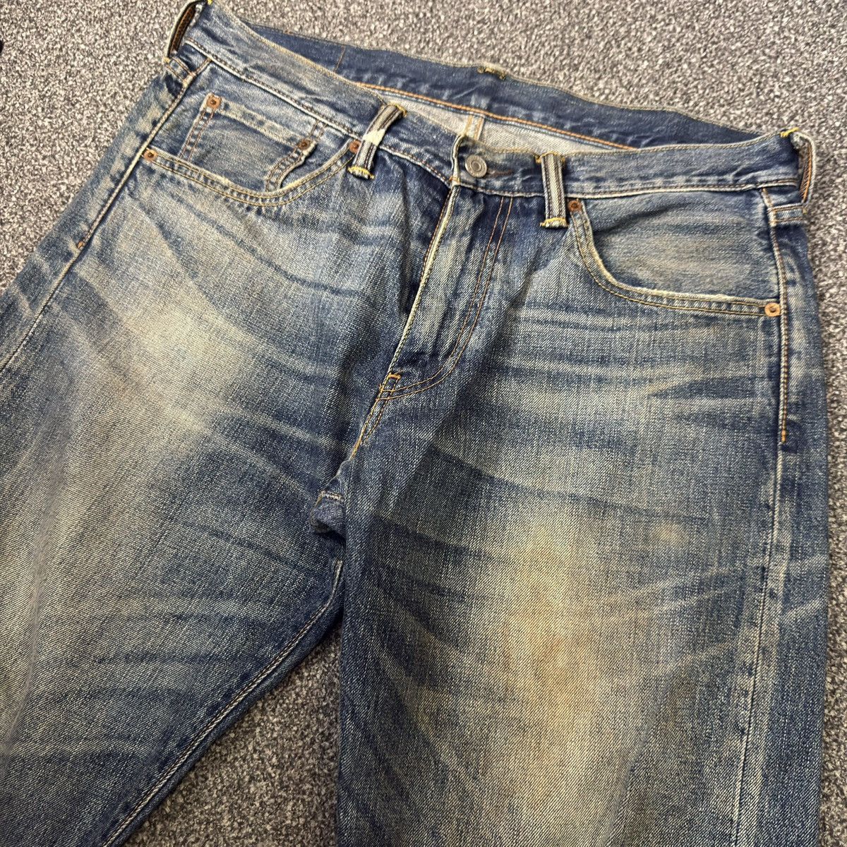 Engineered Garments × Levi's Y2K Baggy Levis 503 Bovine Leather Patch Denim Size US 33 - 3 Thumbnail