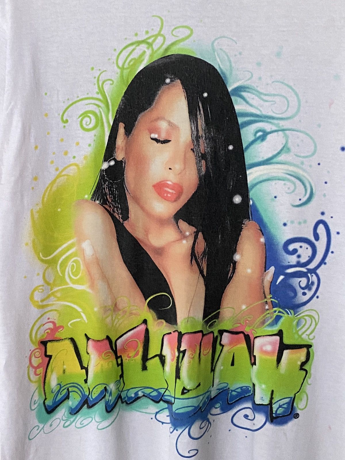 Rap Tees Vintage Aaliyah Solo Singer Rap Tees selena tupac Size US M / EU 48-50 / 2 - 2 Thumbnail