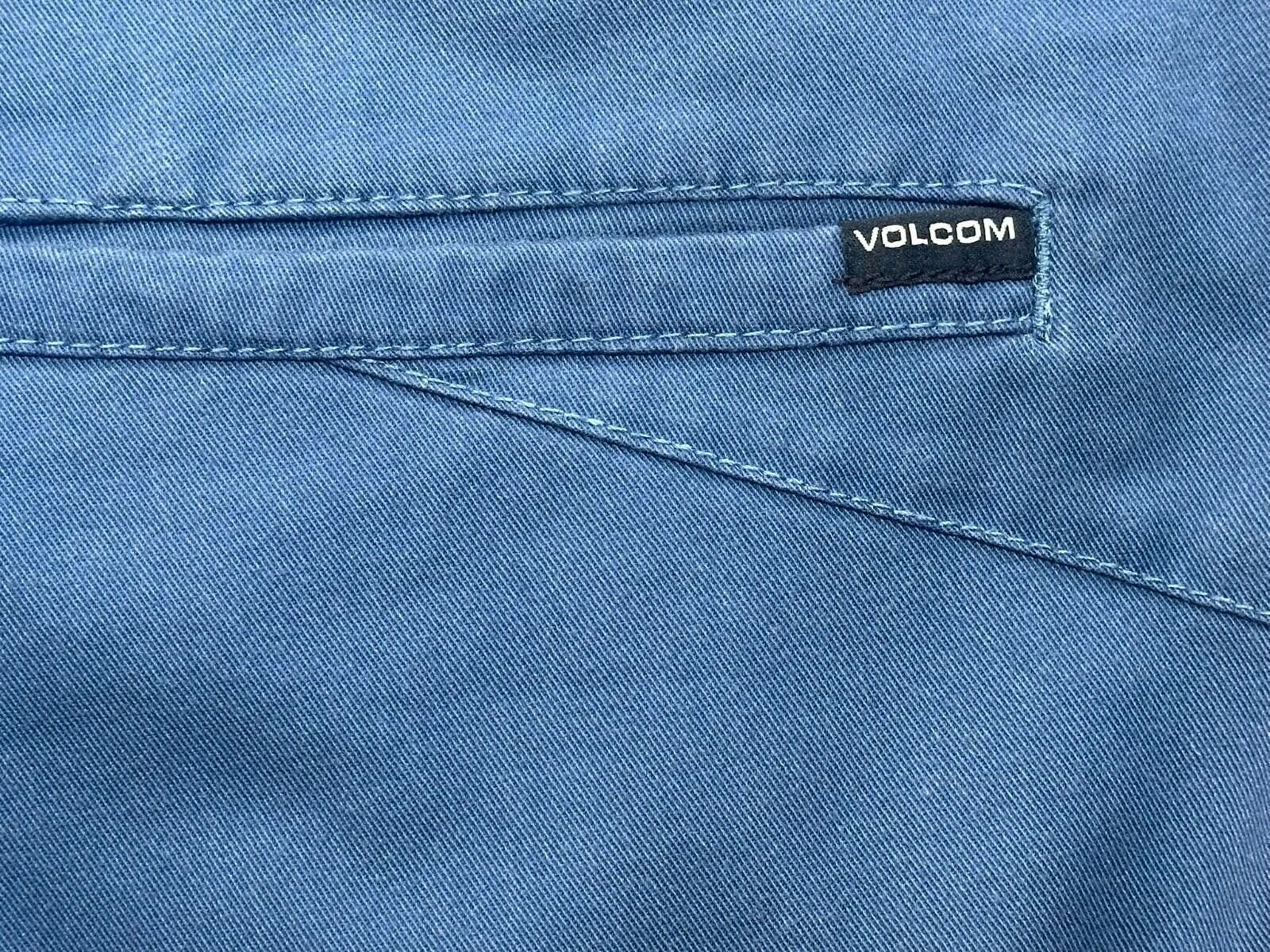 Volcom Volcom Flat Embroidered Cotton/Poly Chinos Blue Mens 42/34 Size US 42 / EU 58 - 7 Thumbnail