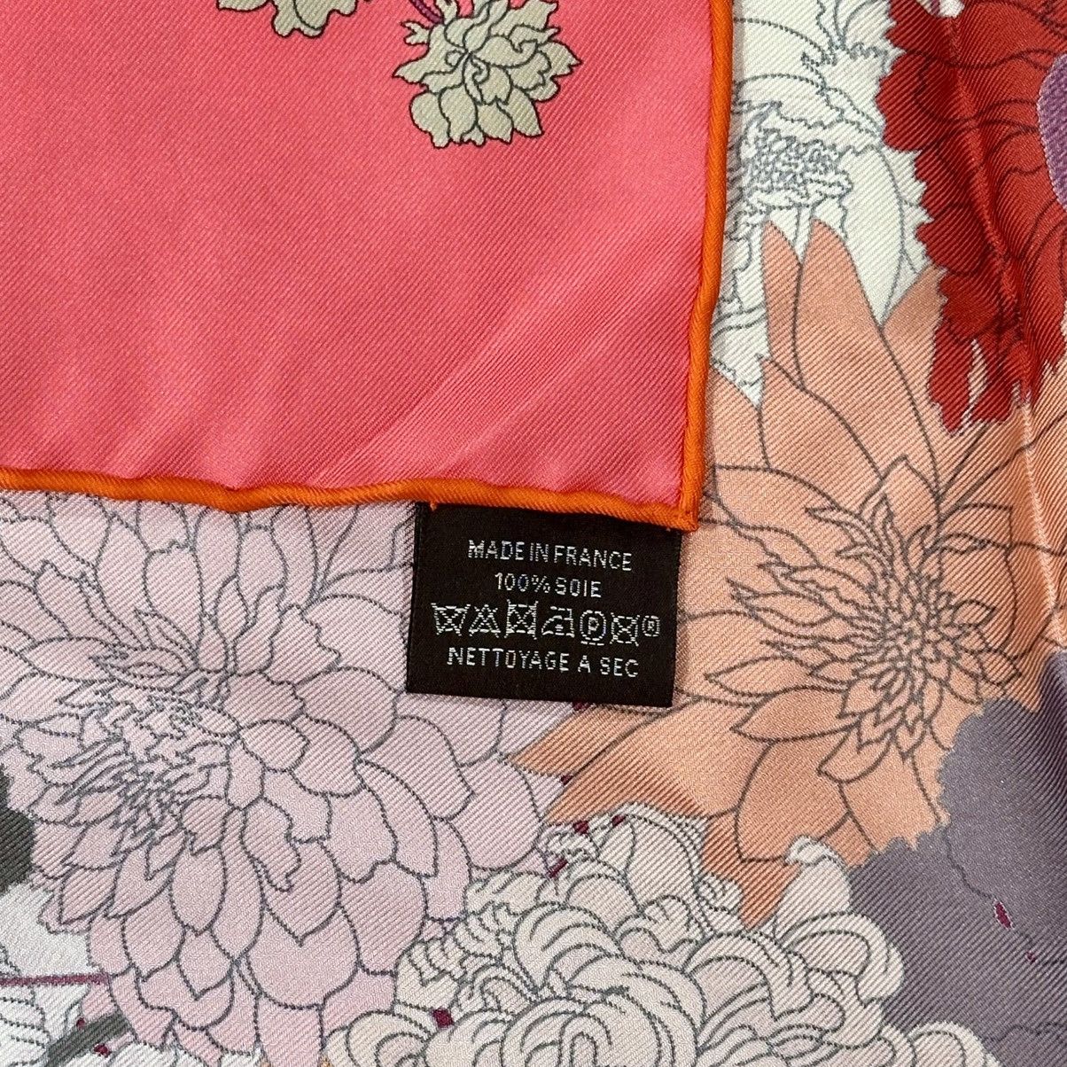 Hermes NEW HERMÈS ROBE LÉGÈRE SILK CORAL FLORAL HORSE SCARF Size ONE SIZE - 9 Thumbnail