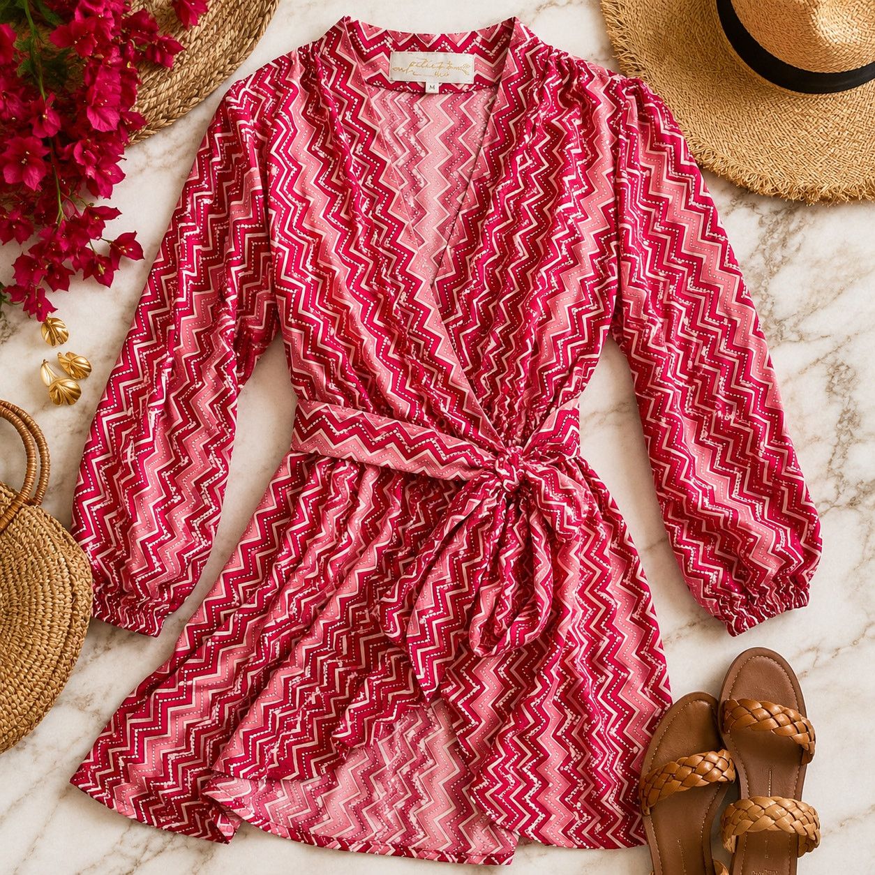 Natalie Martin Natalie Martin Nico L/S Mini batik long sleeve wrap dress M Size M / US 6-8 / IT 42-44 - 13 Thumbnail