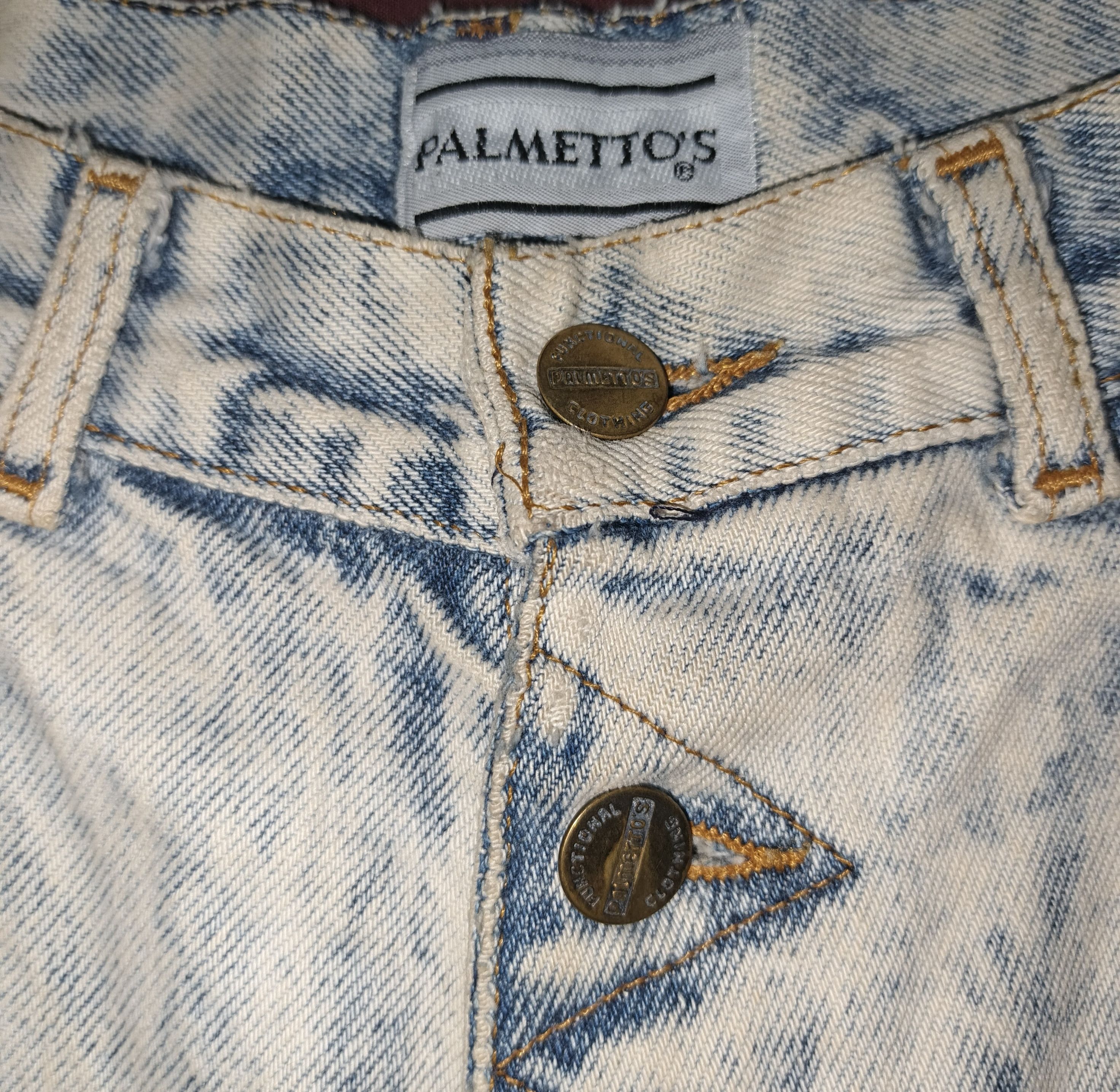Vintage PALMETTO'S High Waisted Acid Wash Button Fly Mom Jeans Size 29" - 9 Thumbnail