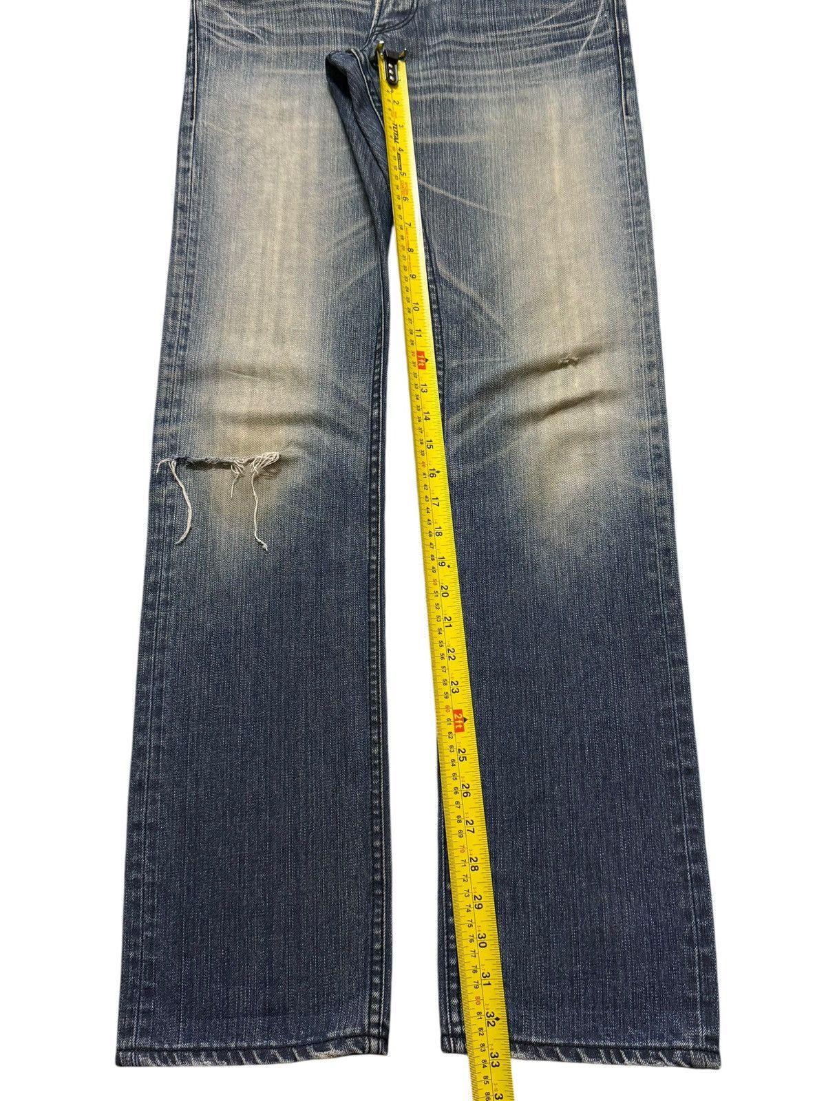 semanticdesign Vintage 90s Japanese Brand Faded Wash Distress Straight Leg Size US 31 - 11 Thumbnail