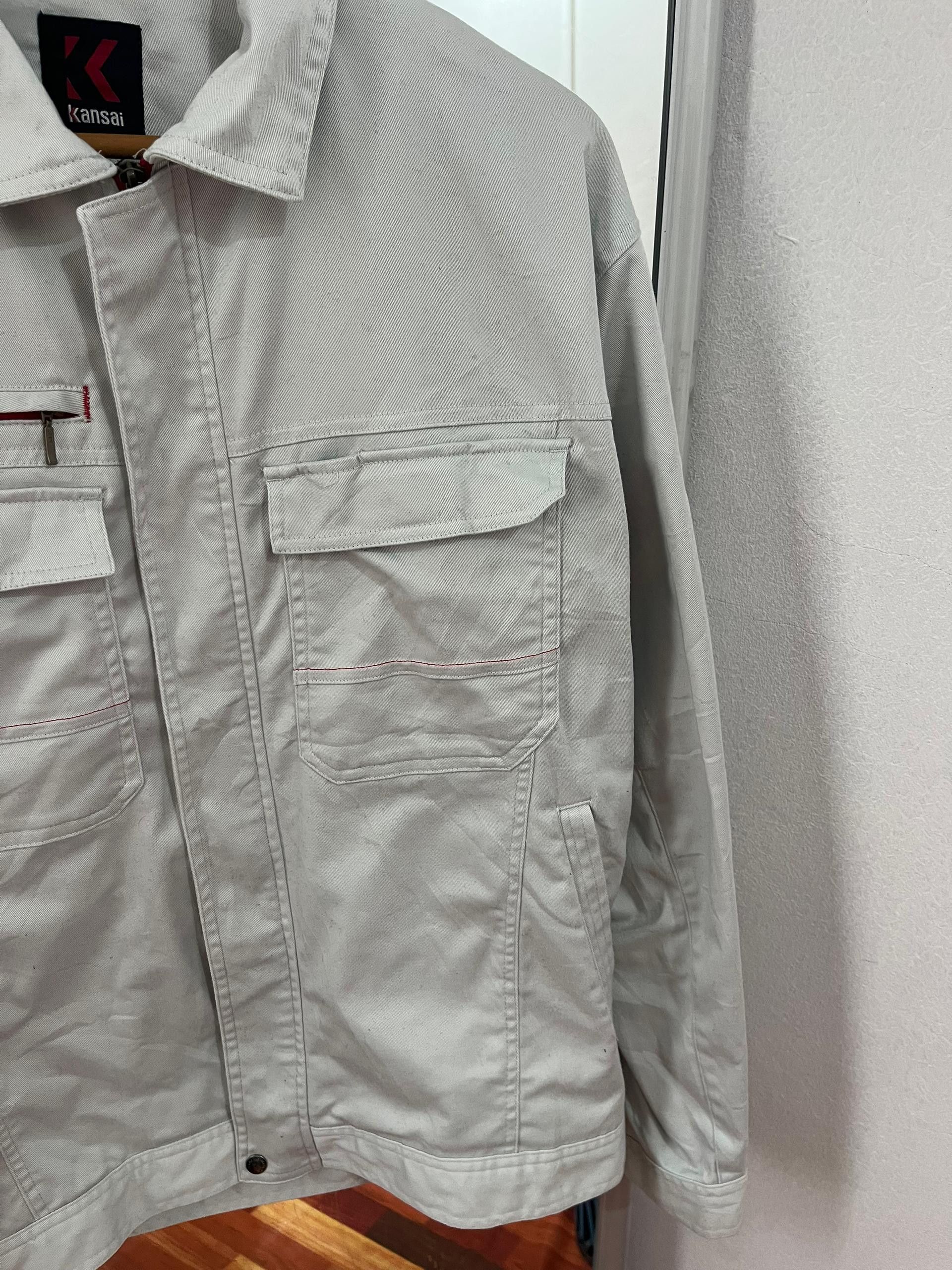 Kansai Yamamoto Kansai Yamamoto Light Grey Utility Work Jacket Size US L / EU 52-54 / 3 - 3 Thumbnail