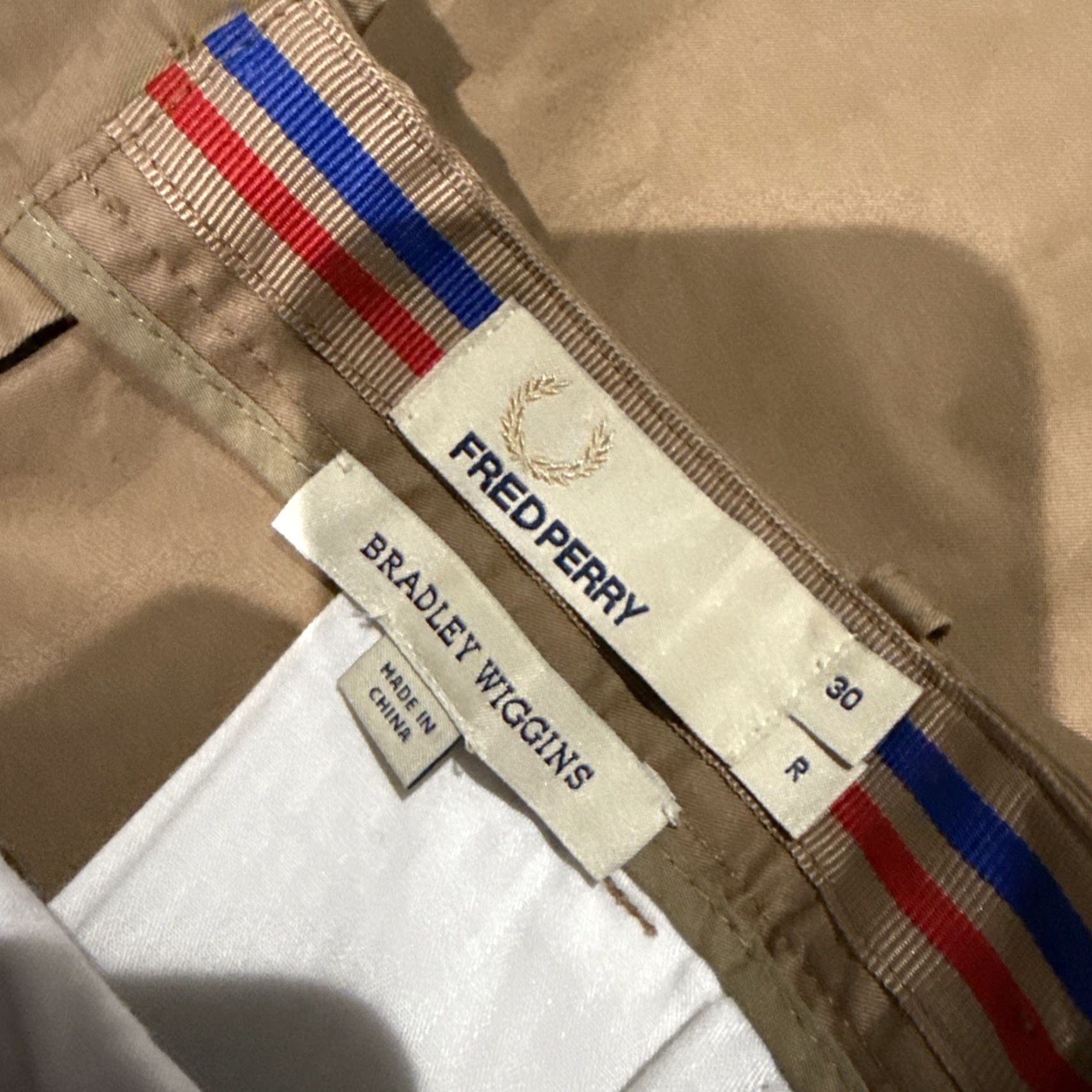 Fred Perry Fred Perry Pants Mens 30 Khaki Tan Chino Bradley Wiggins Button Casual Size US 30 / EU 46 - 3 Thumbnail