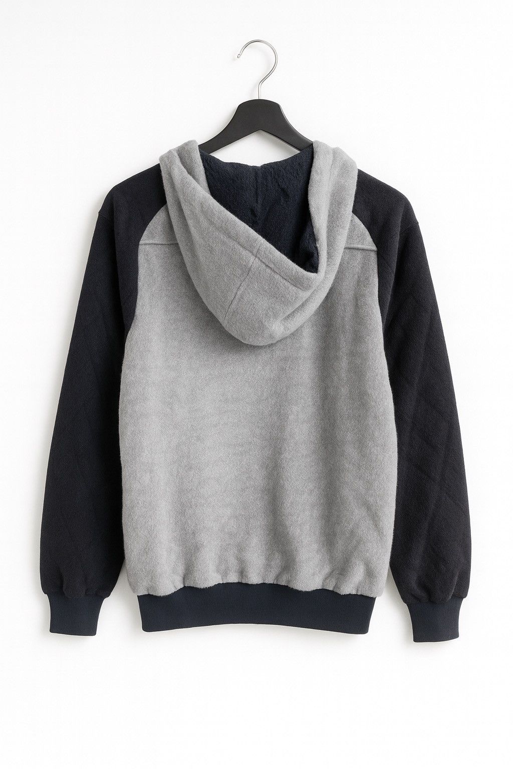 Japanese Brand n’Or Japan Oversized Fleece Hoodie Jacket Two-Tone Gray Navy Size US L / EU 52-54 / 3 - 2 Thumbnail