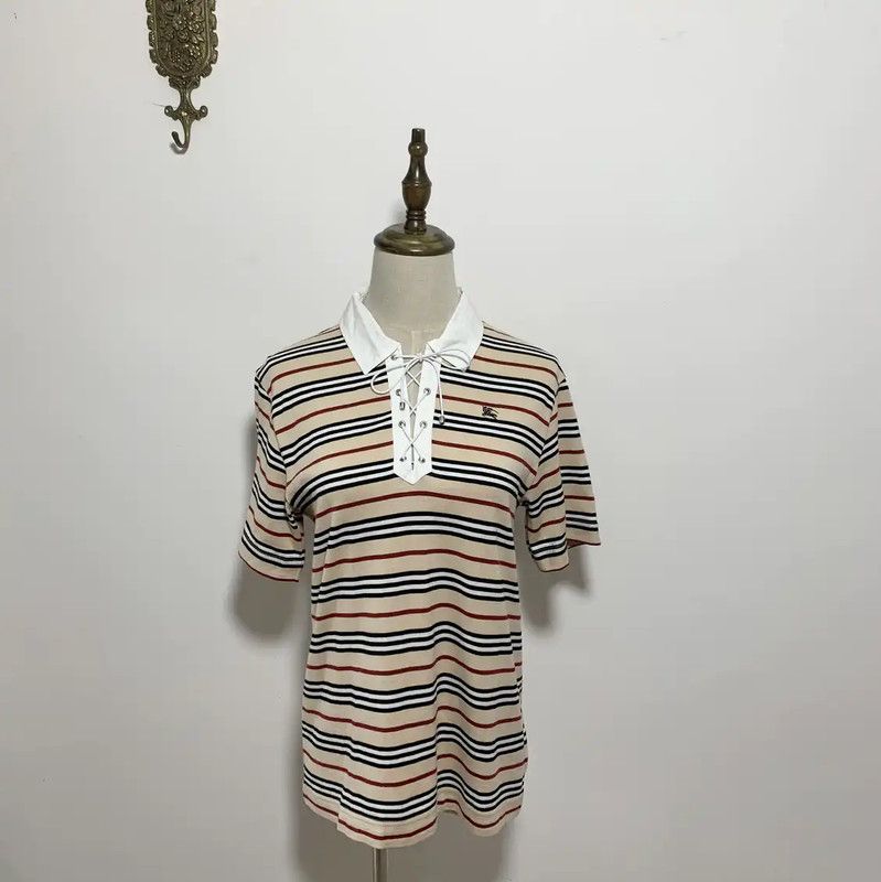 Burberry Burberry Striped Cotton T-Shirt for Women Size M / US 6-8 / IT 42-44 - 1 Thumbnail