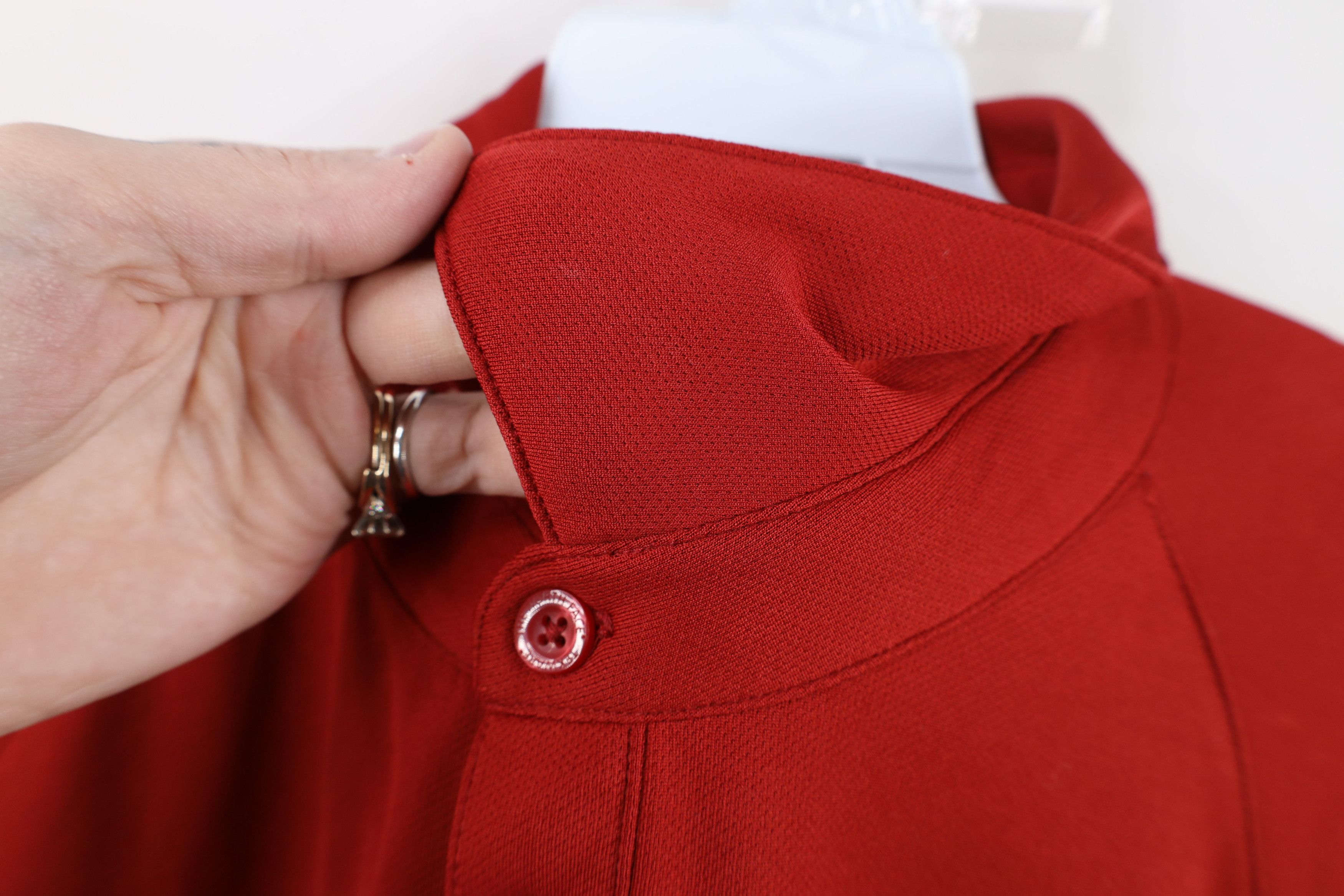 The North Face × Vintage Vintage The North Face Collared Knit Golf Polo Shirt Red Size US XL / EU 56 / 4 - 11 Thumbnail