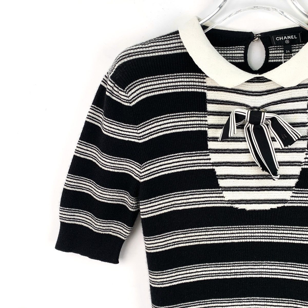 Chanel Chanel Pan Collar Short Sleeve Knit Top K26WX Size XXS / US 00 / IT 34 - 3 Thumbnail