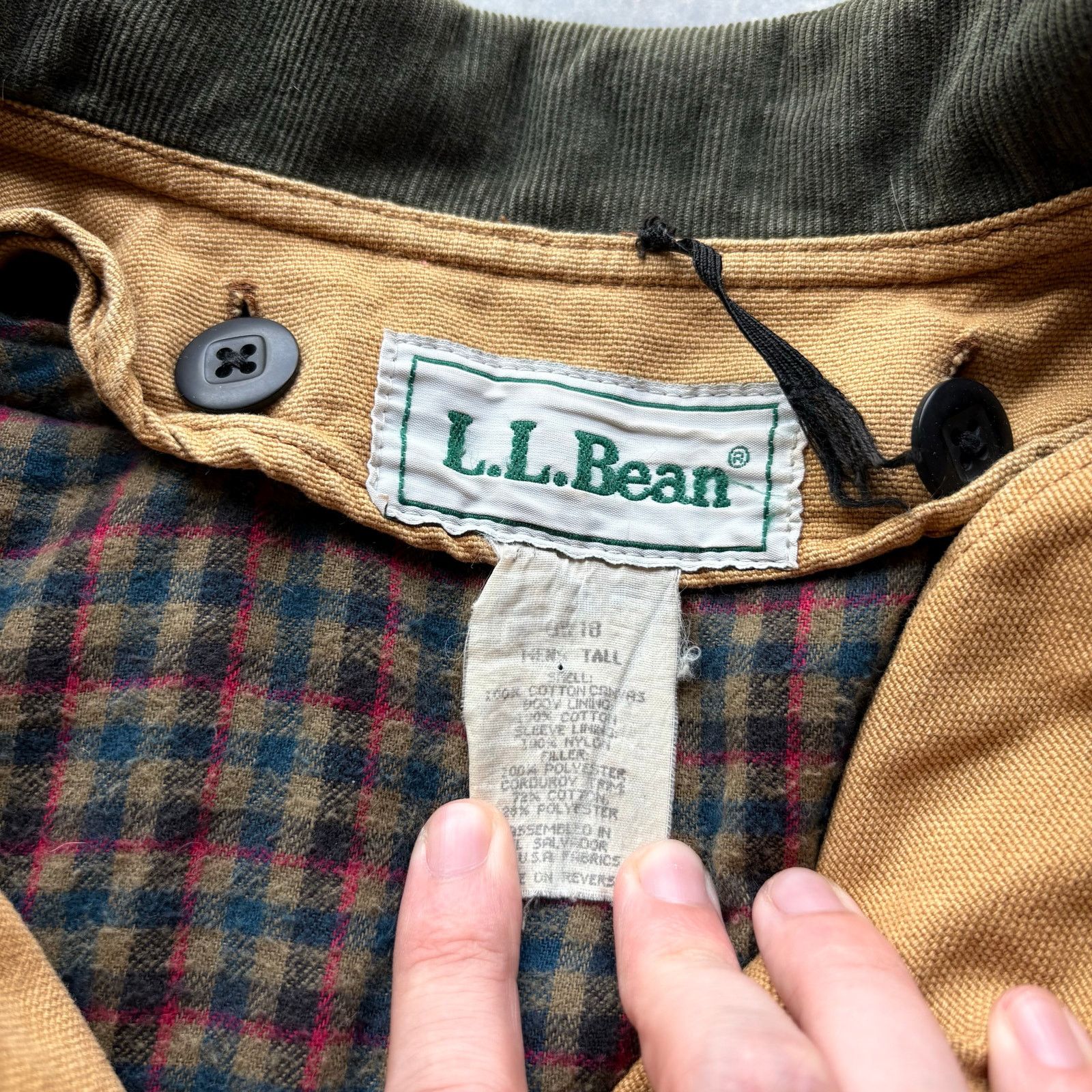 Vintage Vintage 90s LL Bean Chore Coat Lined Jacket Size US XL / EU 56 / 4 - 5 Thumbnail