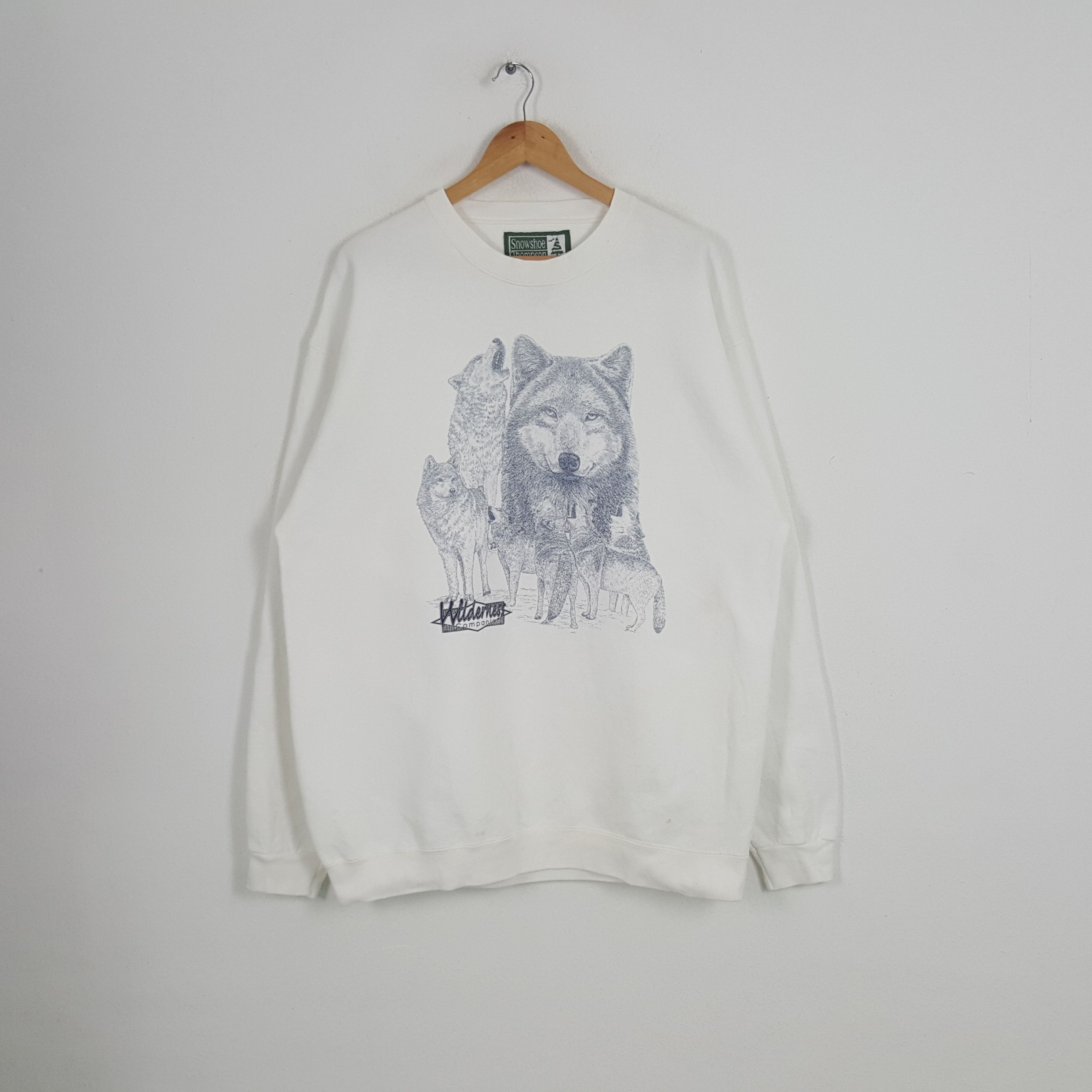 LONE WOLF × Vintage Vintage Wilderness Companion Fox Winter Nature Sweathsirt Size US L / EU 52-54 / 3 - 1 Thumbnail