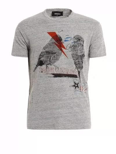 Dsquared2 Dsquared2 Gray Short Sleeve Graphic T-shirt-yf Size US M / EU 48-50 / 2 - 1 Thumbnail