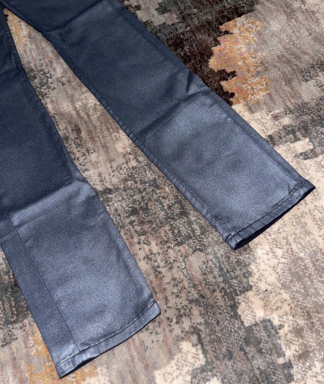 Other 75Faubourg gunmetal silver wax coated denim high waist jeans Size 26" / US 2 / IT 38 - 9 Thumbnail