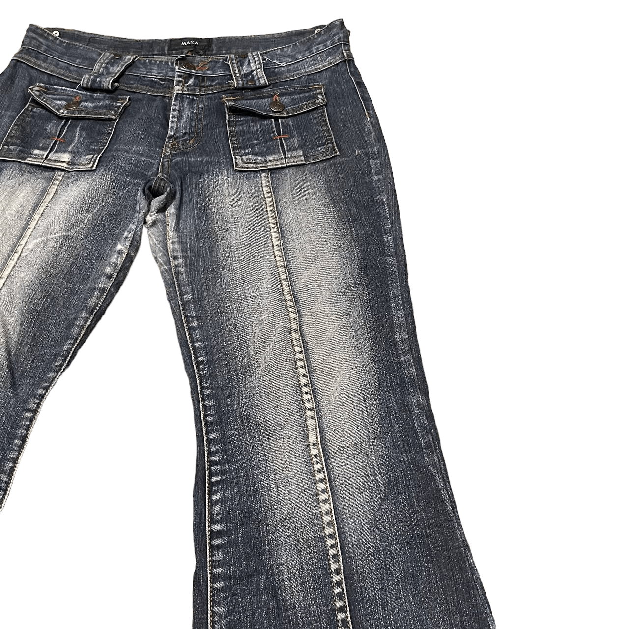 Japanese Brand Vintage Maxa Low Rise Flared Jeans Ifsixwasnine Lgb Style Size US 32 / EU 48 - 6 Thumbnail