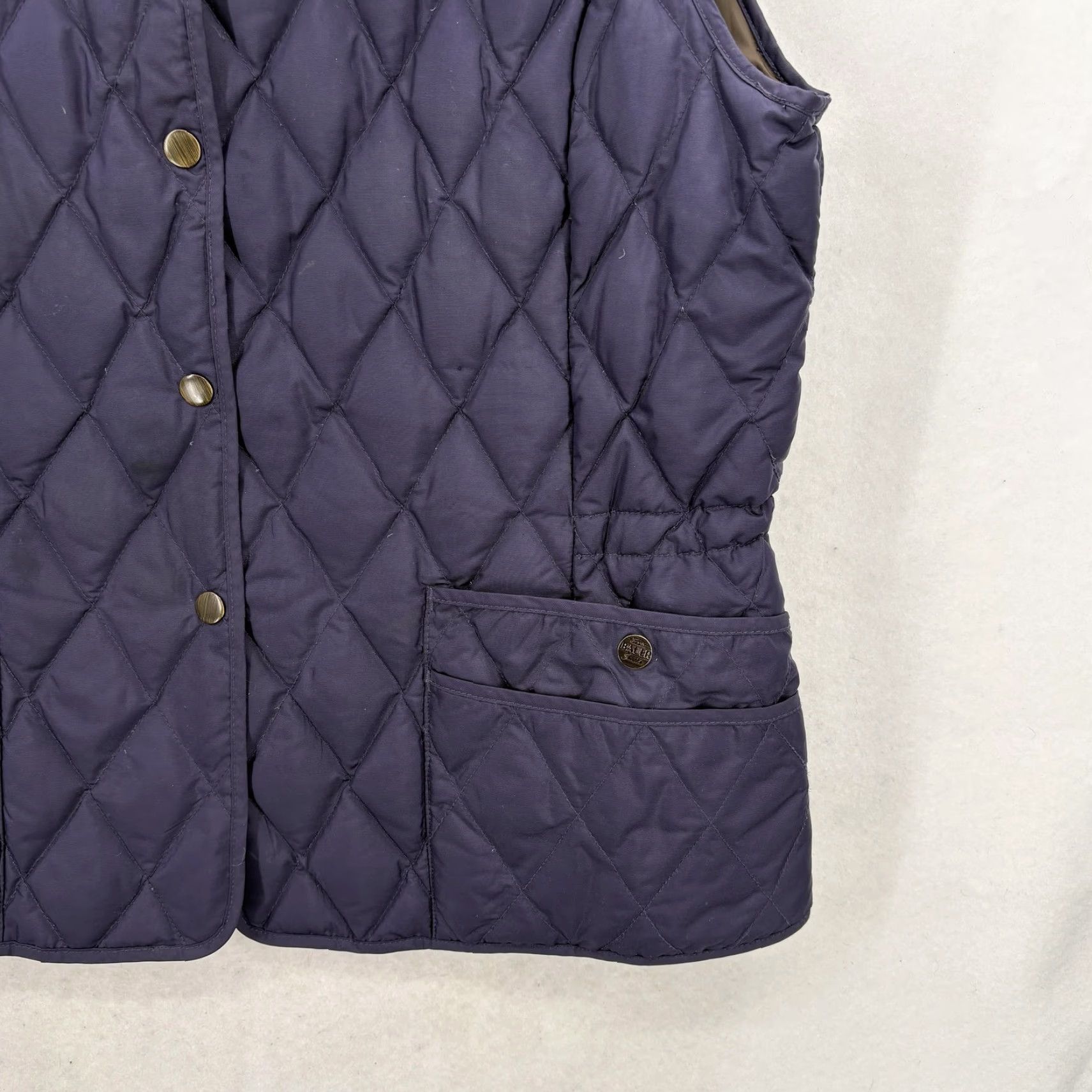 Eddie Bauer Eddie Bauer Goose Down Vest Womens Large Blue Quilted Puffer Snap Outdoor EB 550 Size L / US 10 / IT 46 - 3 Thumbnail