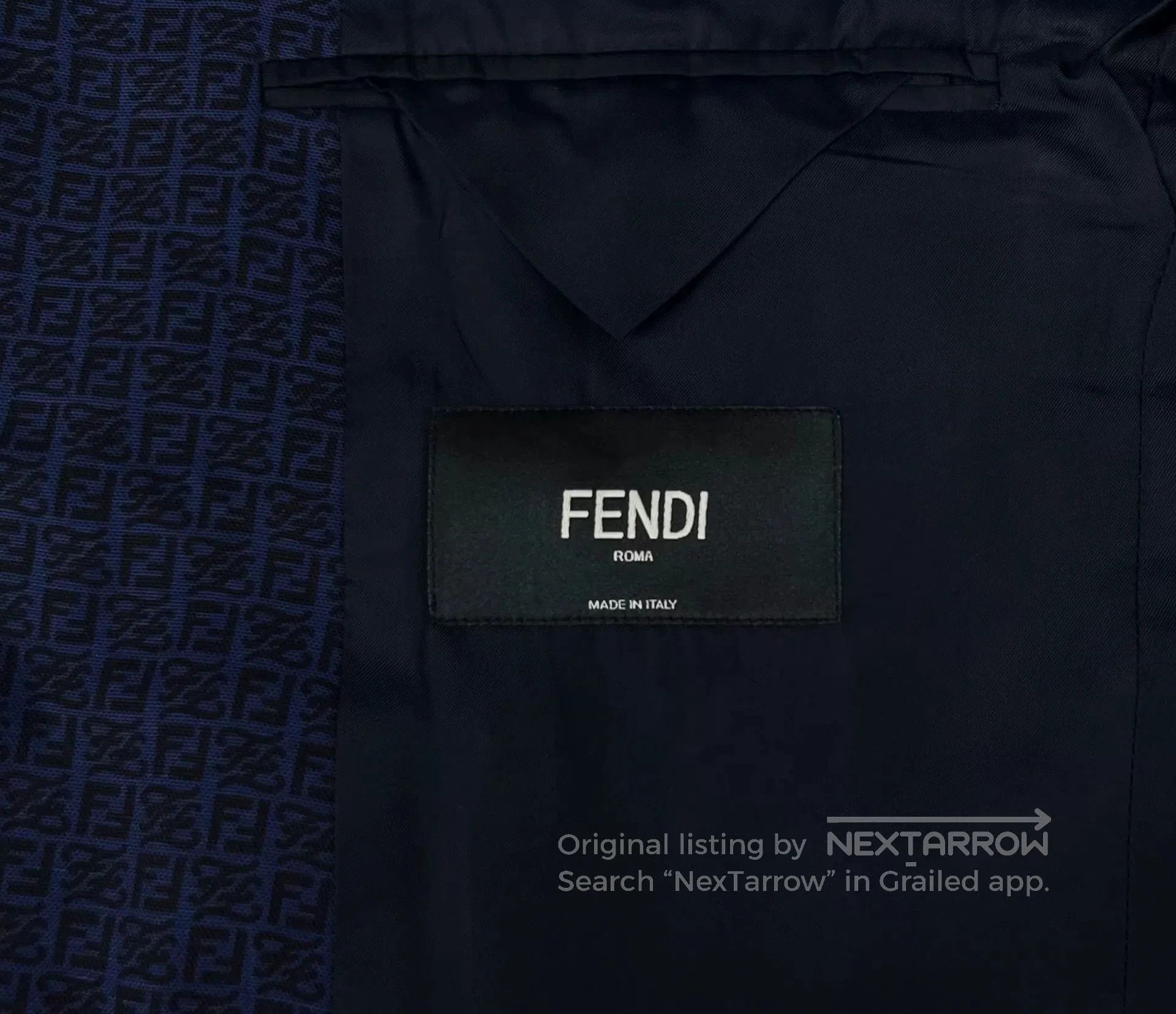 Fendi Fendi Double F Logo Blue Blazer Jacket. Size US S / EU 44-46 / 1 - 4 Thumbnail