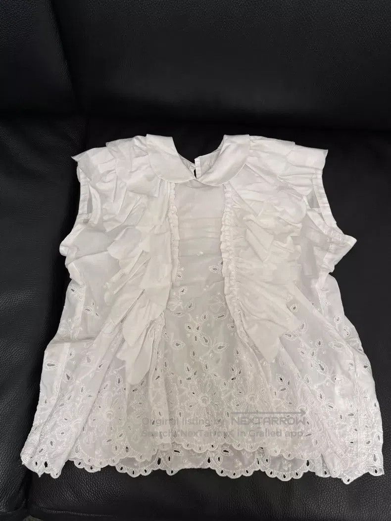 Comme des Garcons Comme Des Garcons Embroidered Cut-Out Vest Top Size S / US 4 / IT 40 - 1 Thumbnail