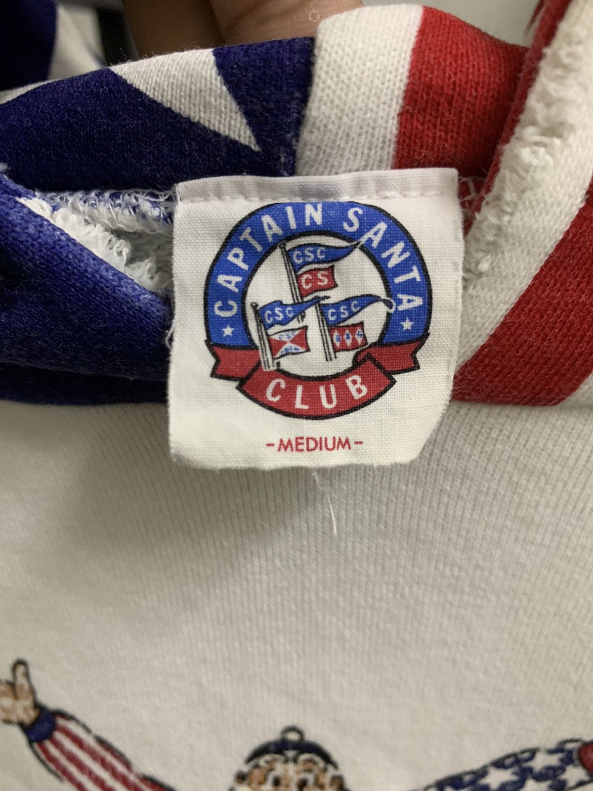 Vintage VINTAGE CAPTAIN SANTA 1985 USA FLAG HOODIE Size US M / EU 48-50 / 2 - 5 Thumbnail