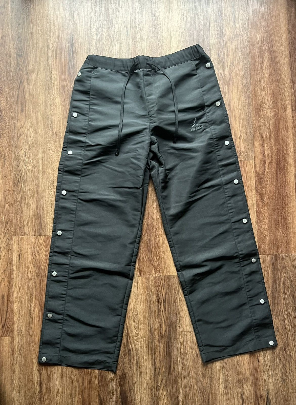 A MA MANIÉRE X Jordan Brand Snap Track Pants in Black